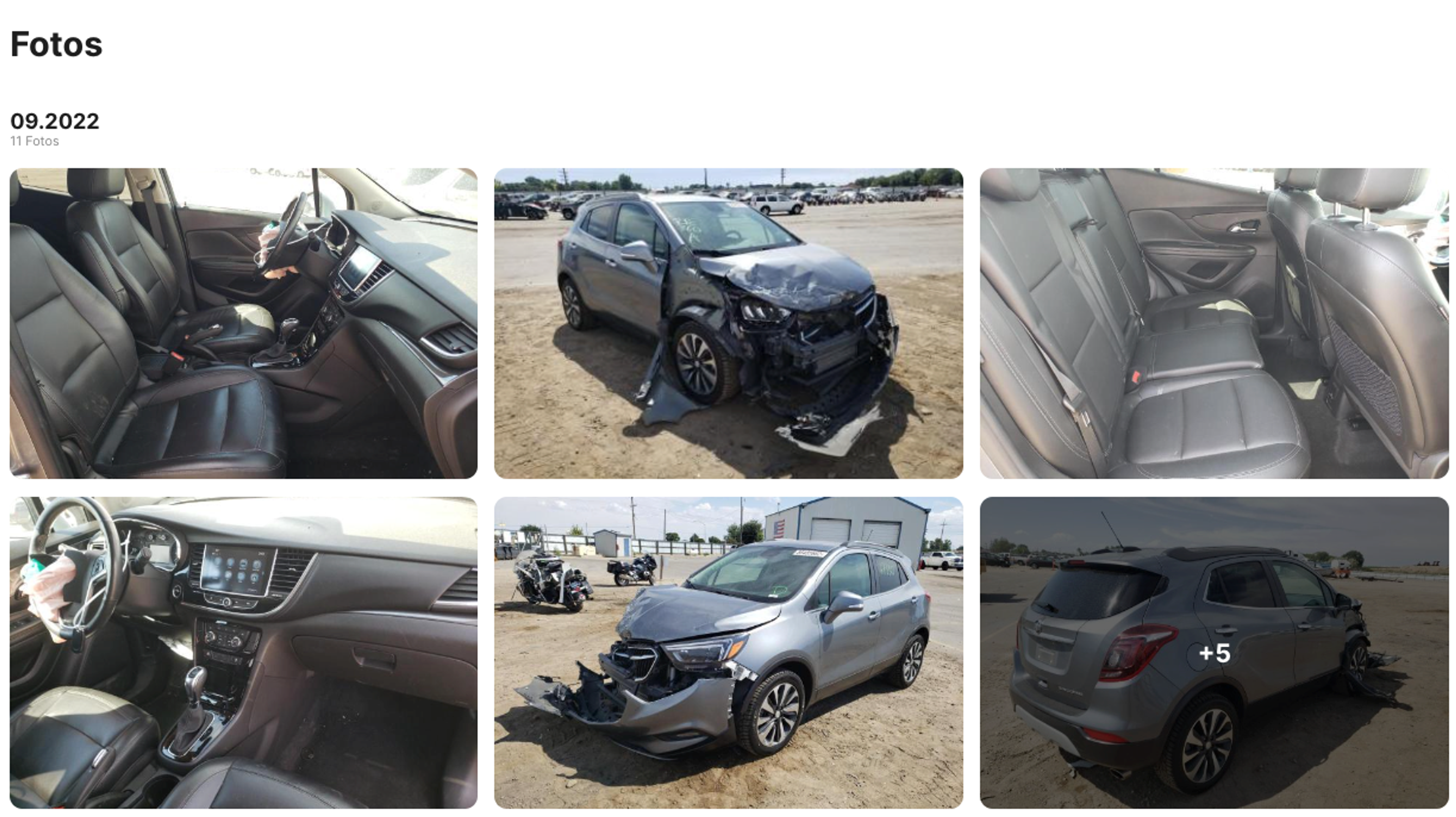 Fotosektion im carVertical-Bericht