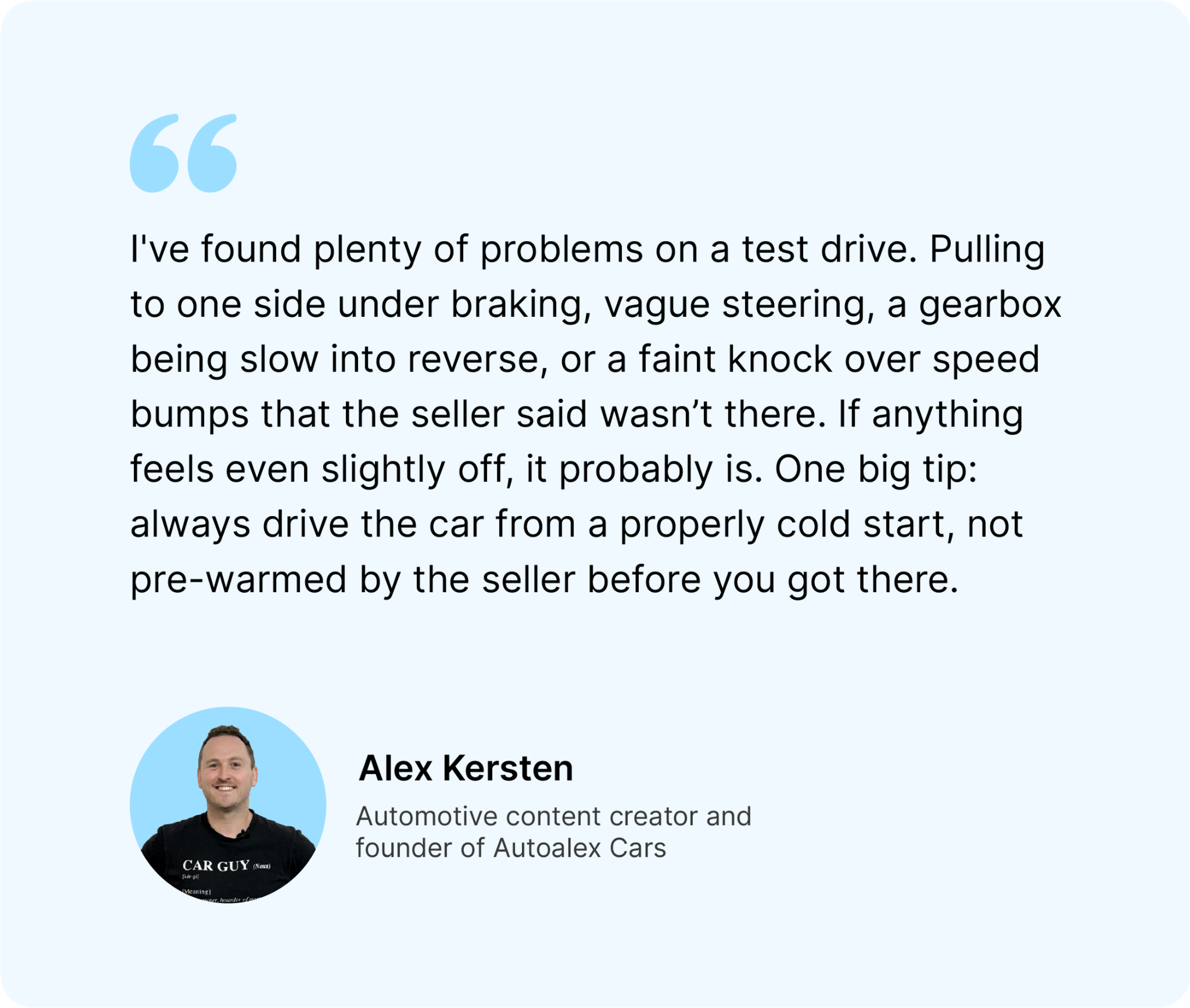 Autoalex’s tips on the test drive