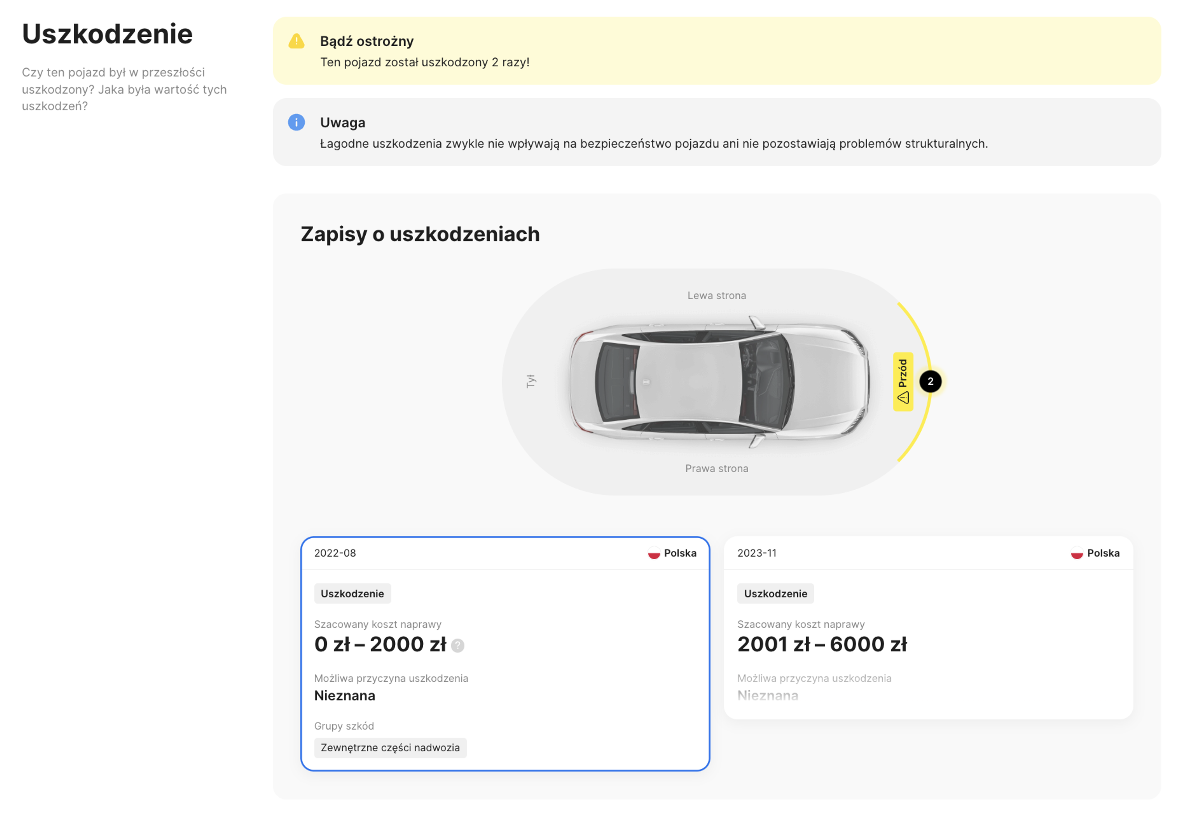 Sekcja uszkodzeń