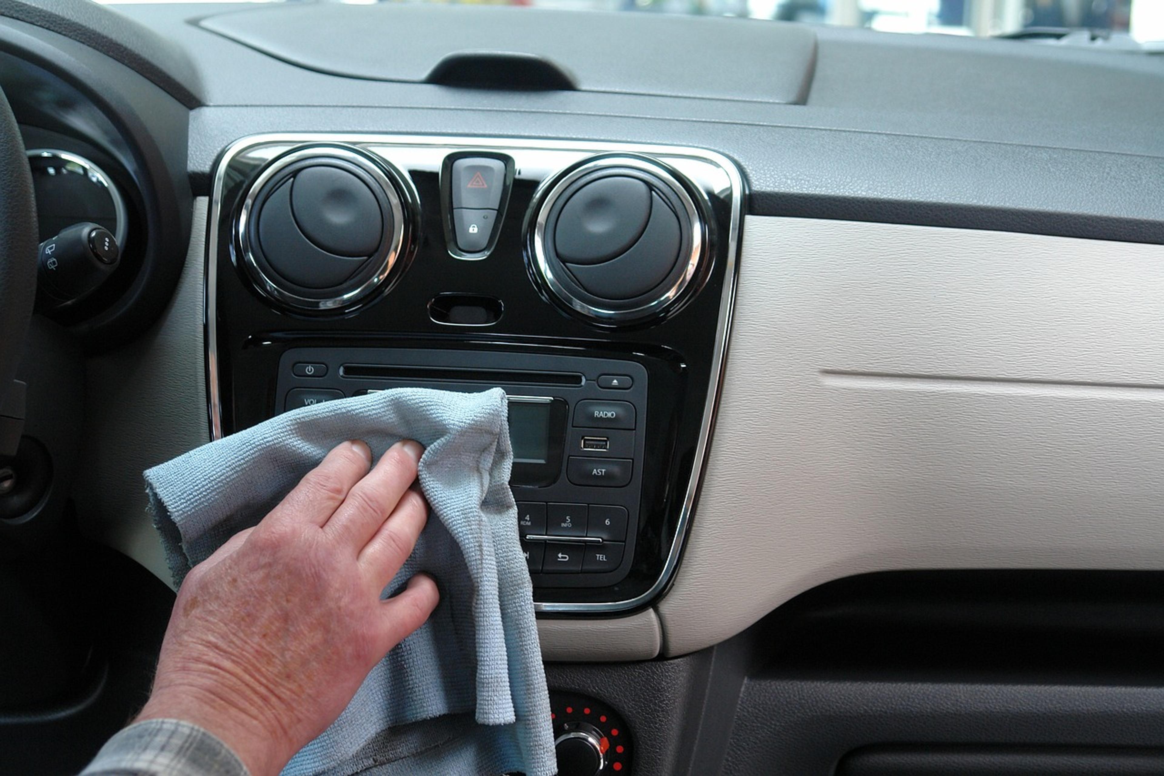 cleaning car interior