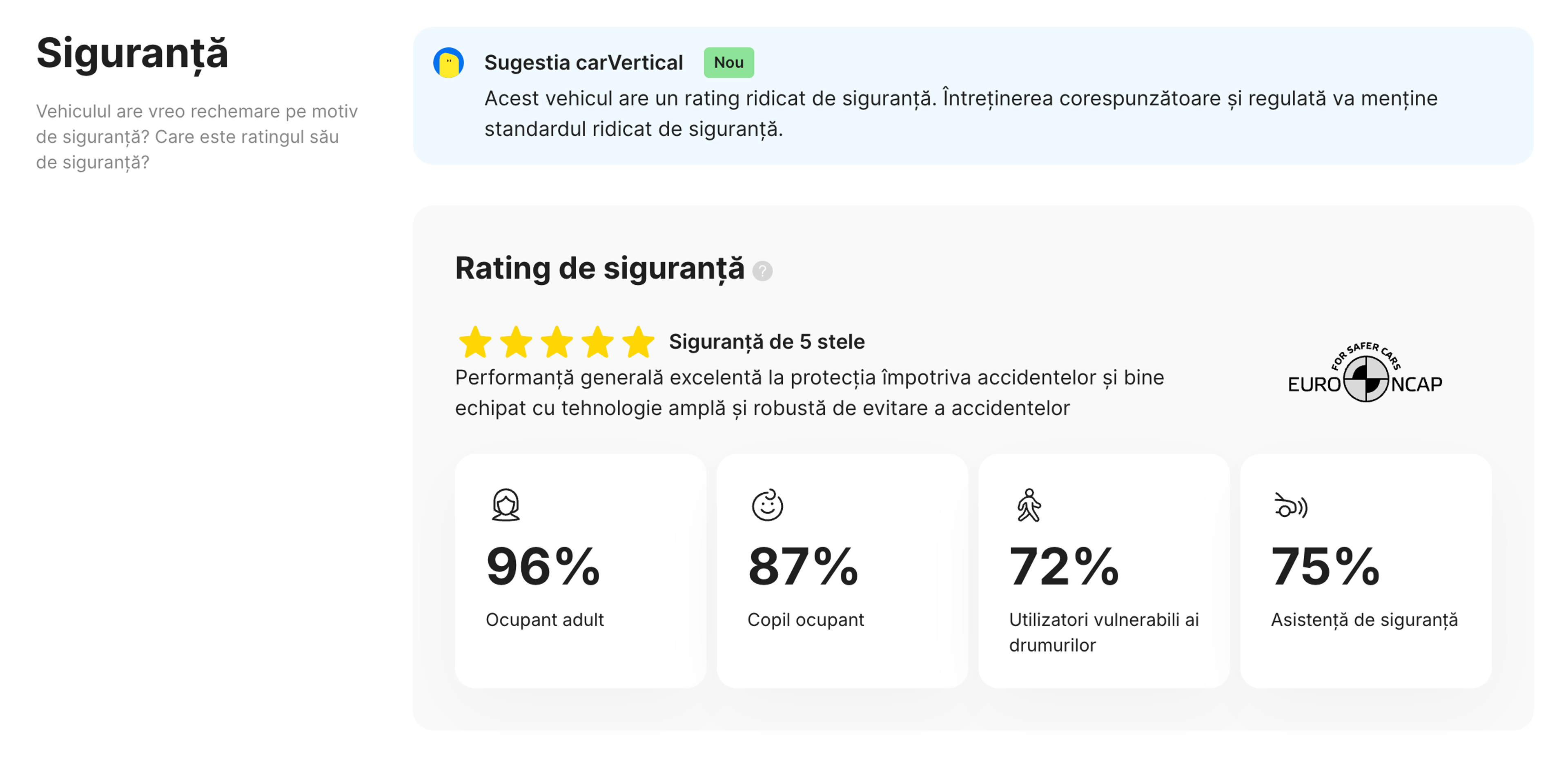 Secțiunea de siguranță din raport