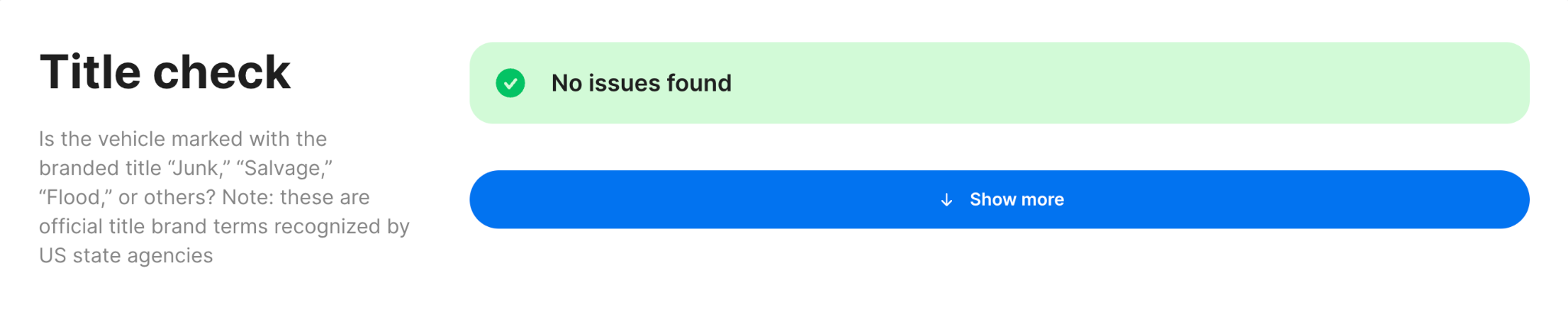 title check in a carVertical report