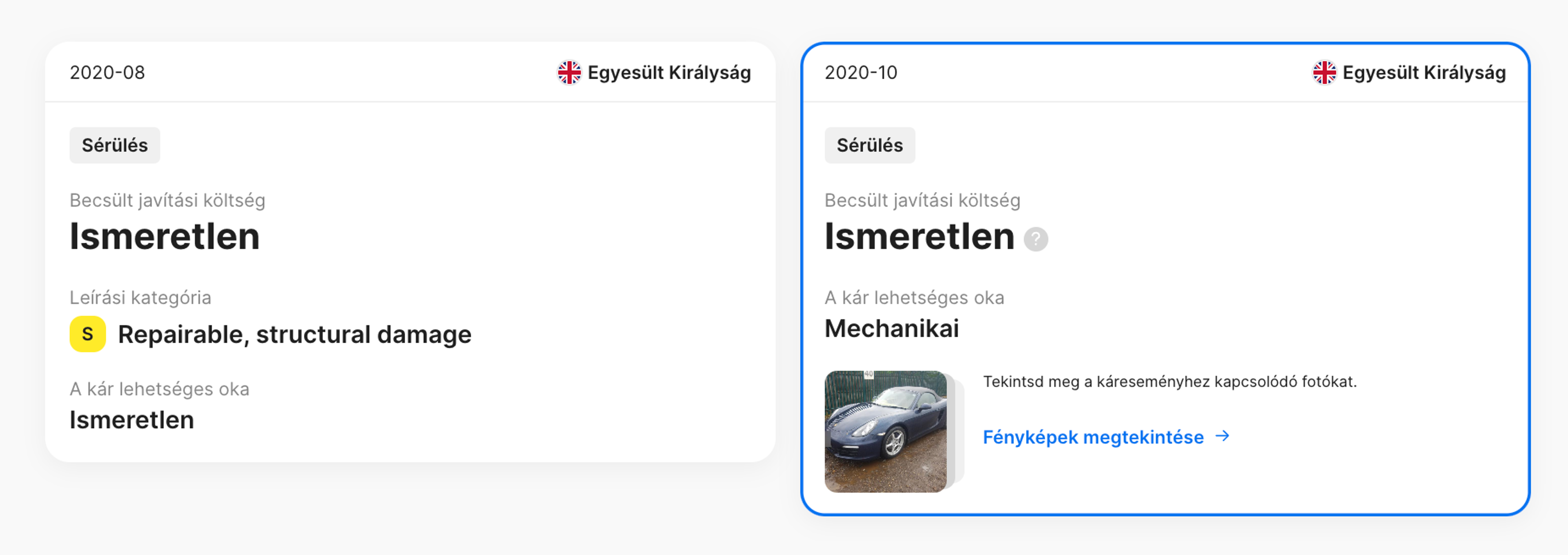 Megfelelő sérülés