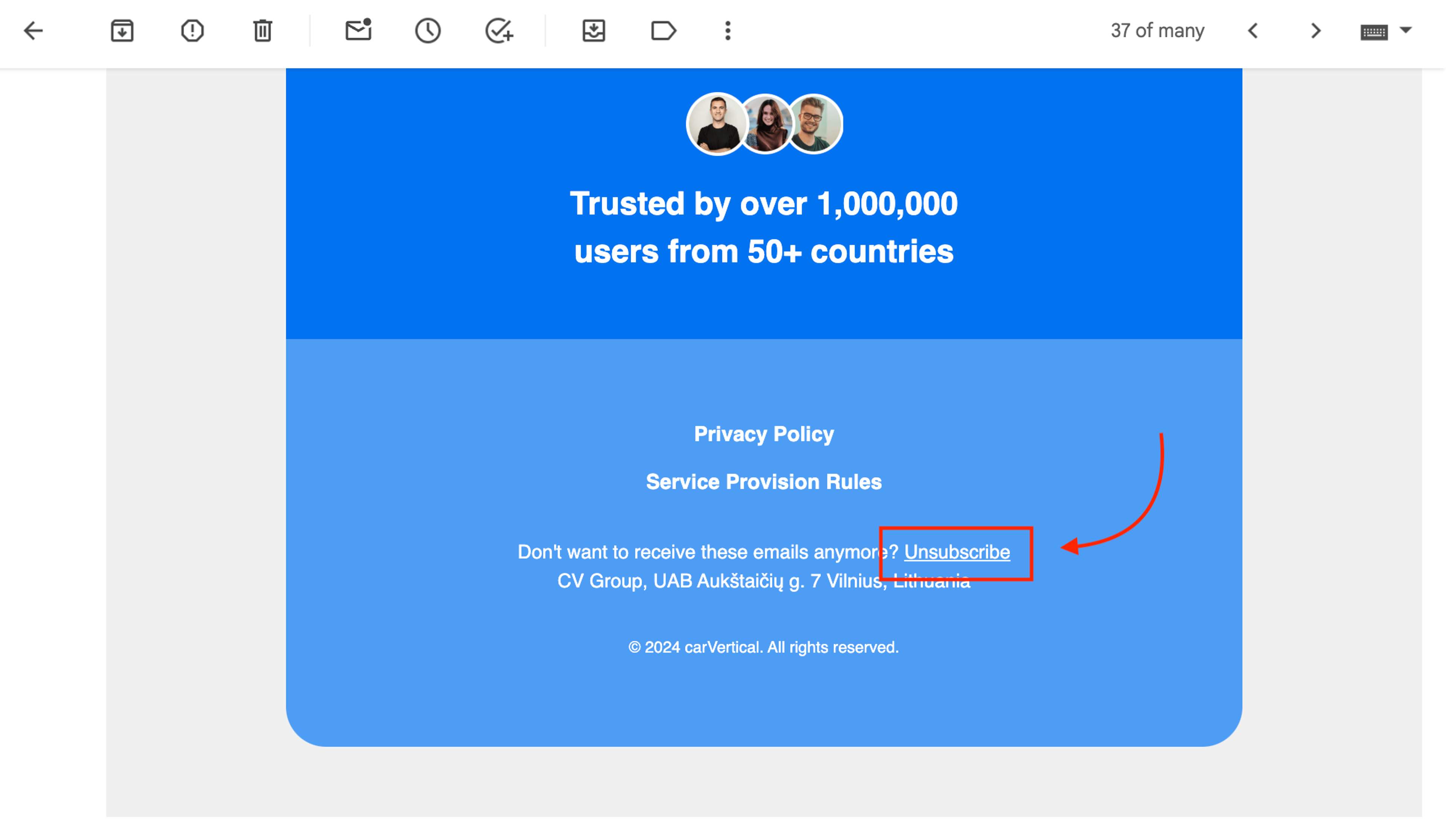 unsubscribe to newsletter