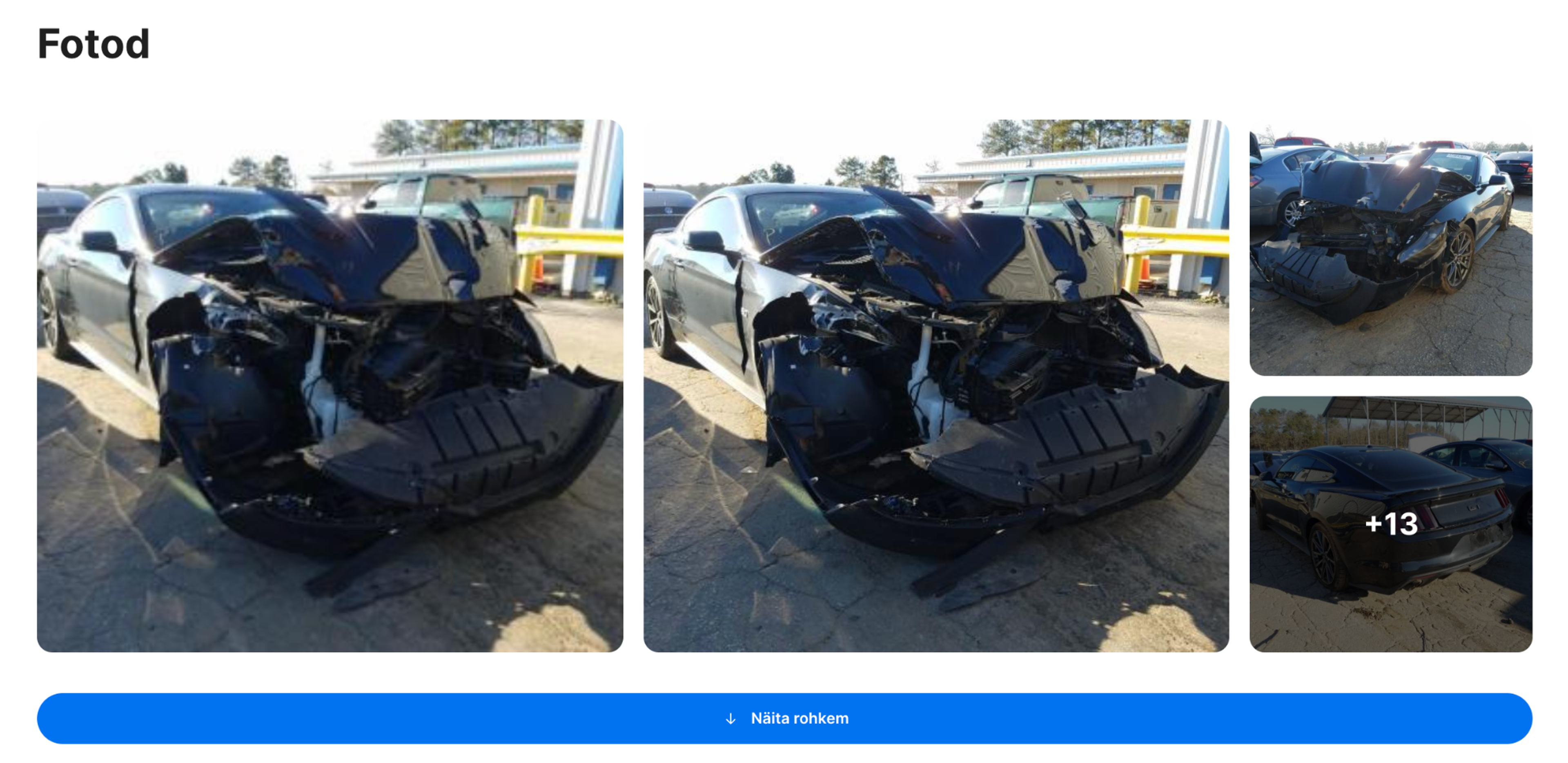 kahjustatud auto "carVertical" aruandes