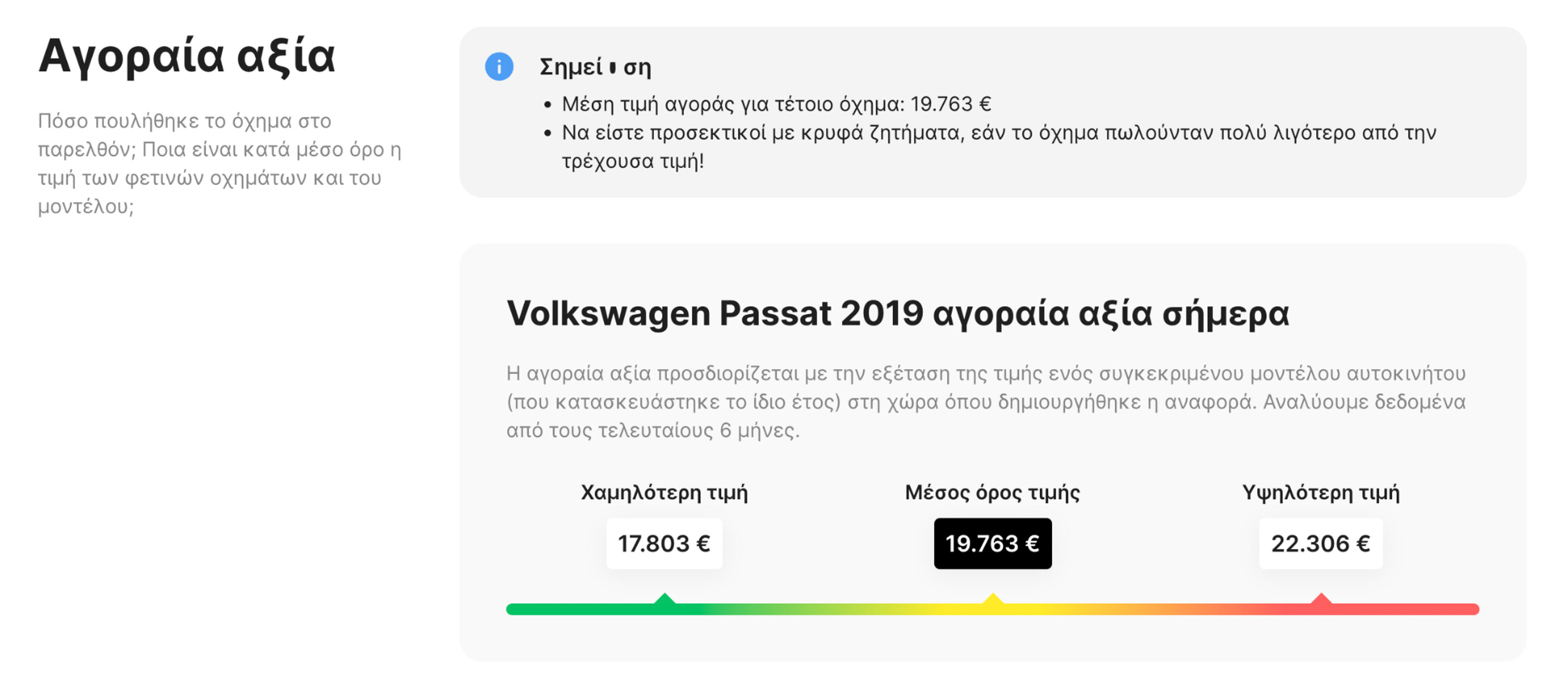 ενότητα αξιολόγησης αυτοκινήτου στην έκθεση carVertical