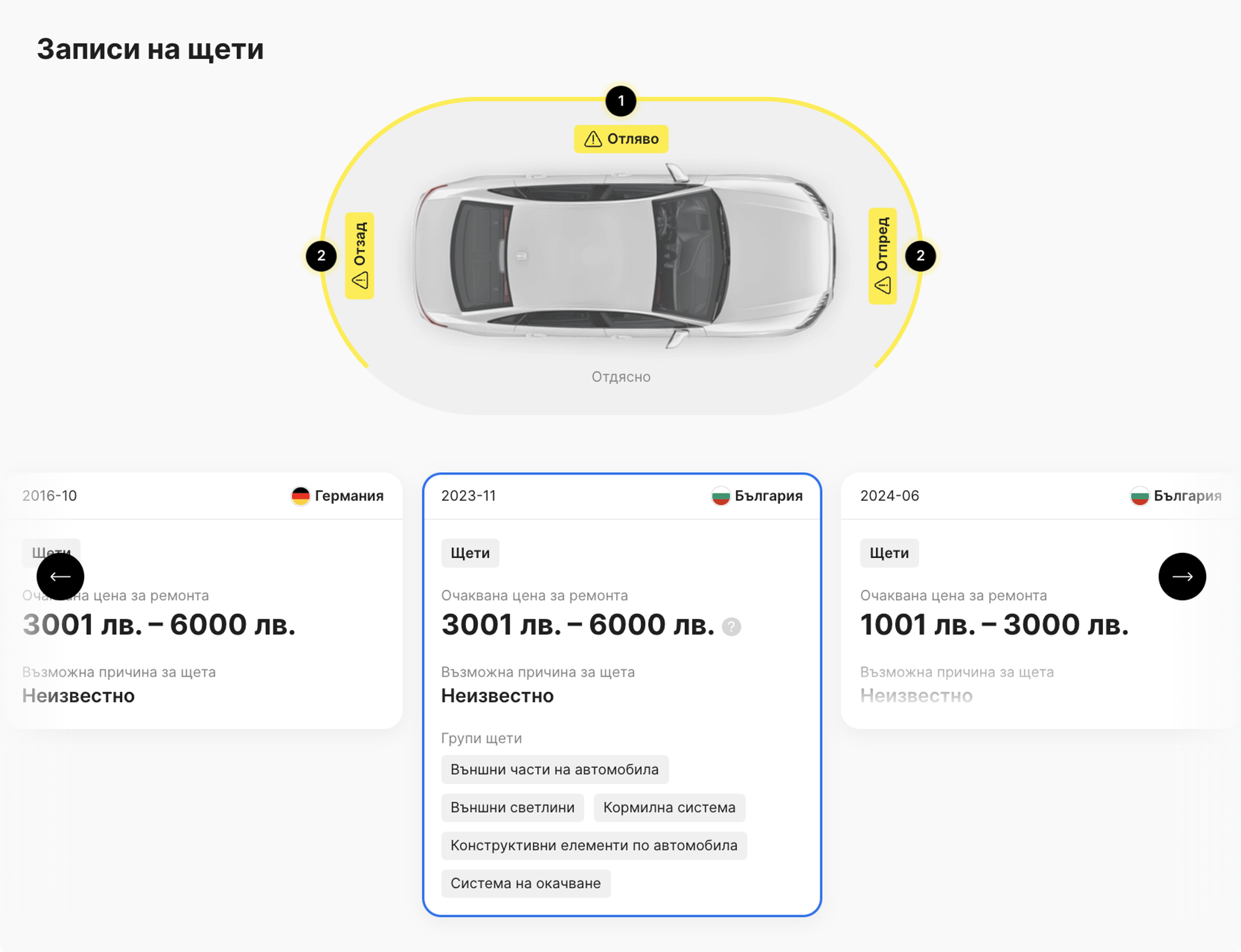 Записи за щети