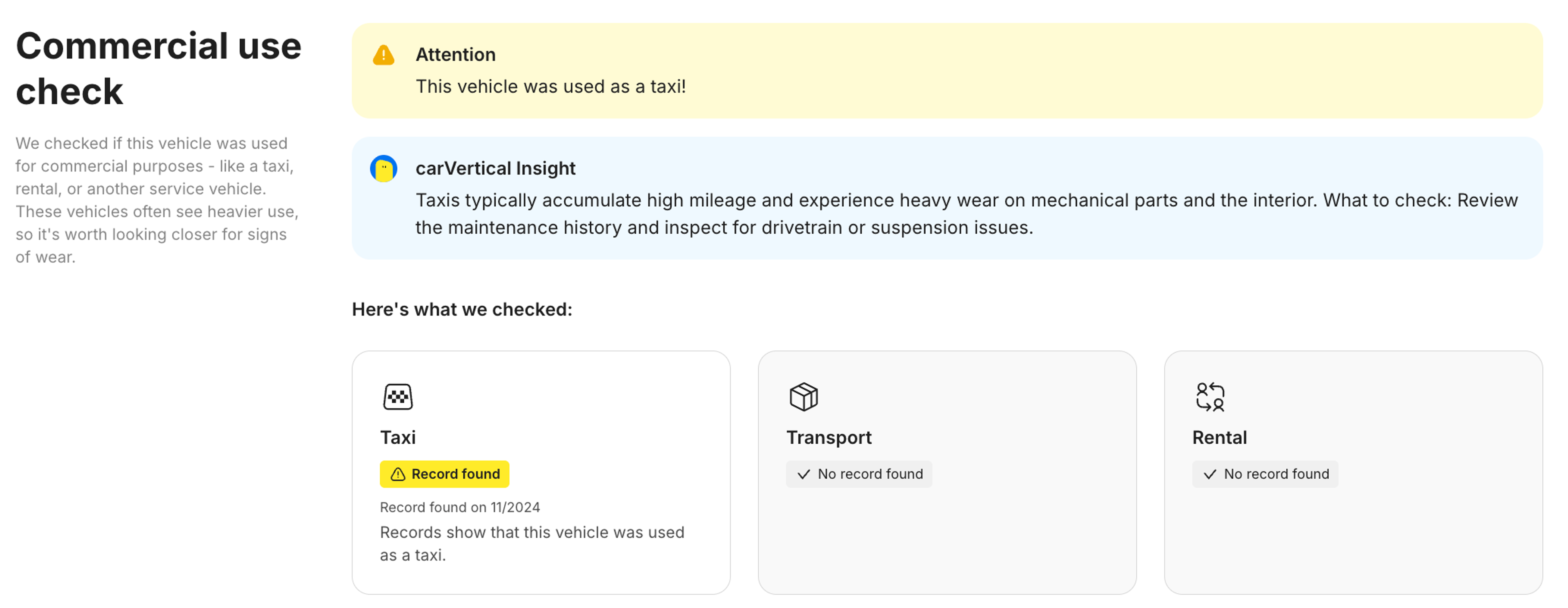 commercial use check