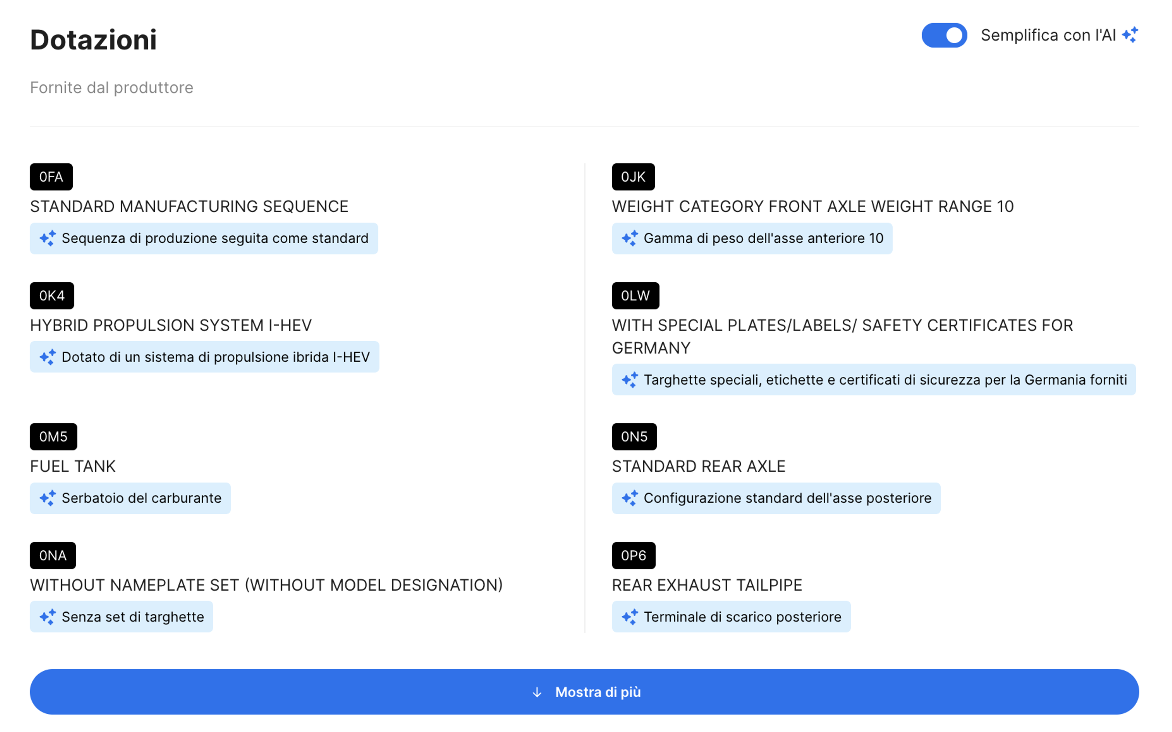 Semplifica con la funzionalità AI nel report carVertical