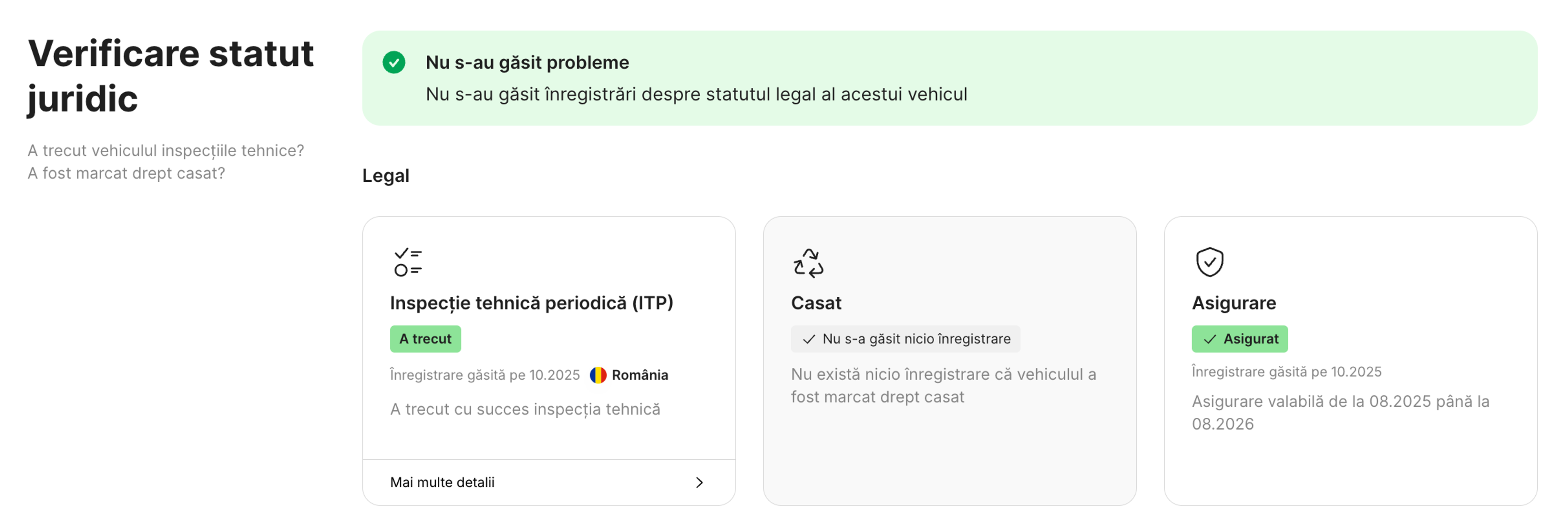 Verificare statut juridic
