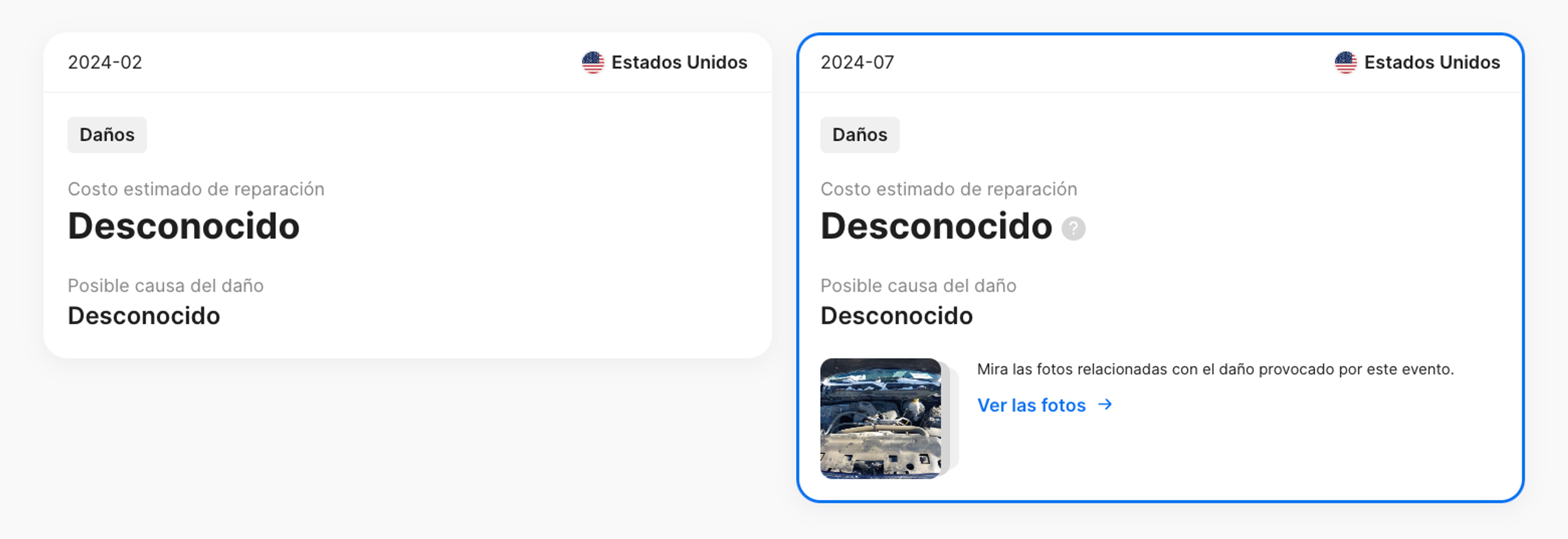 Coincidencia de daños