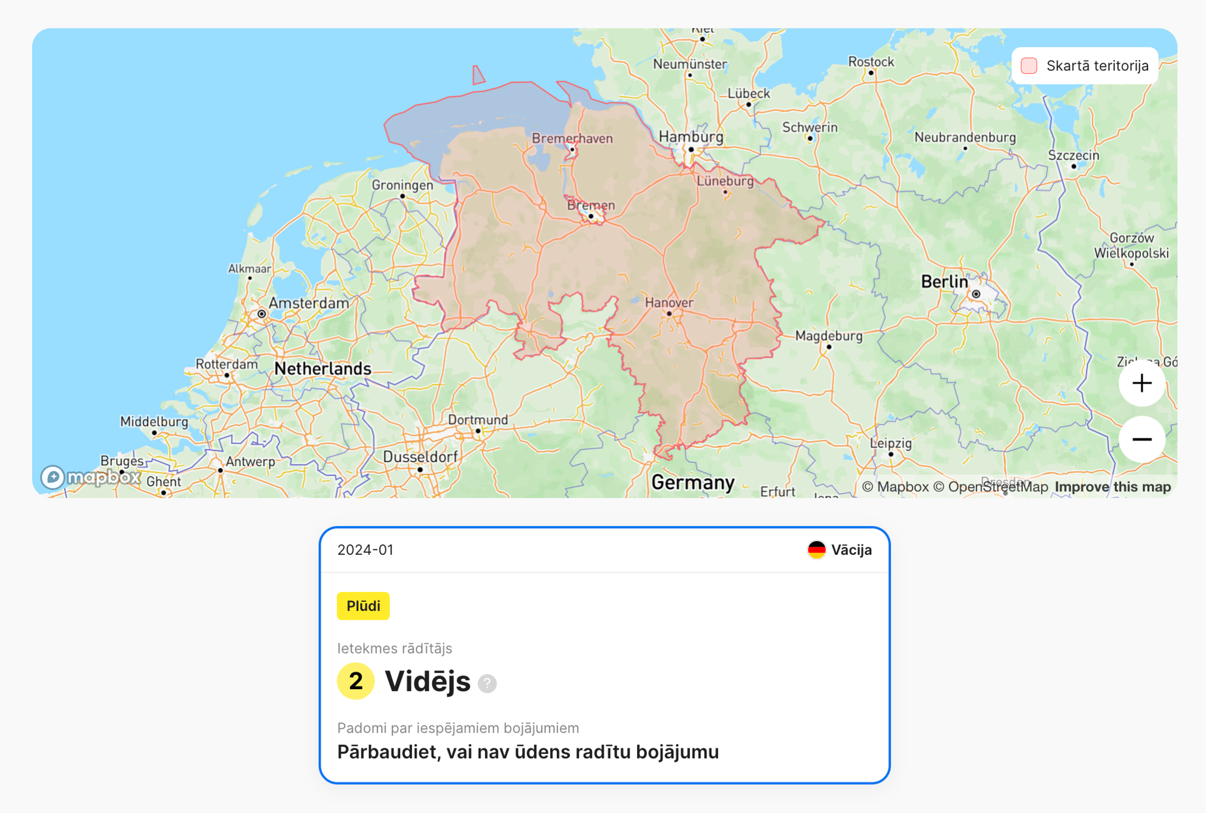 carVertical ziņojumā konstatēti plūdu bojājumi