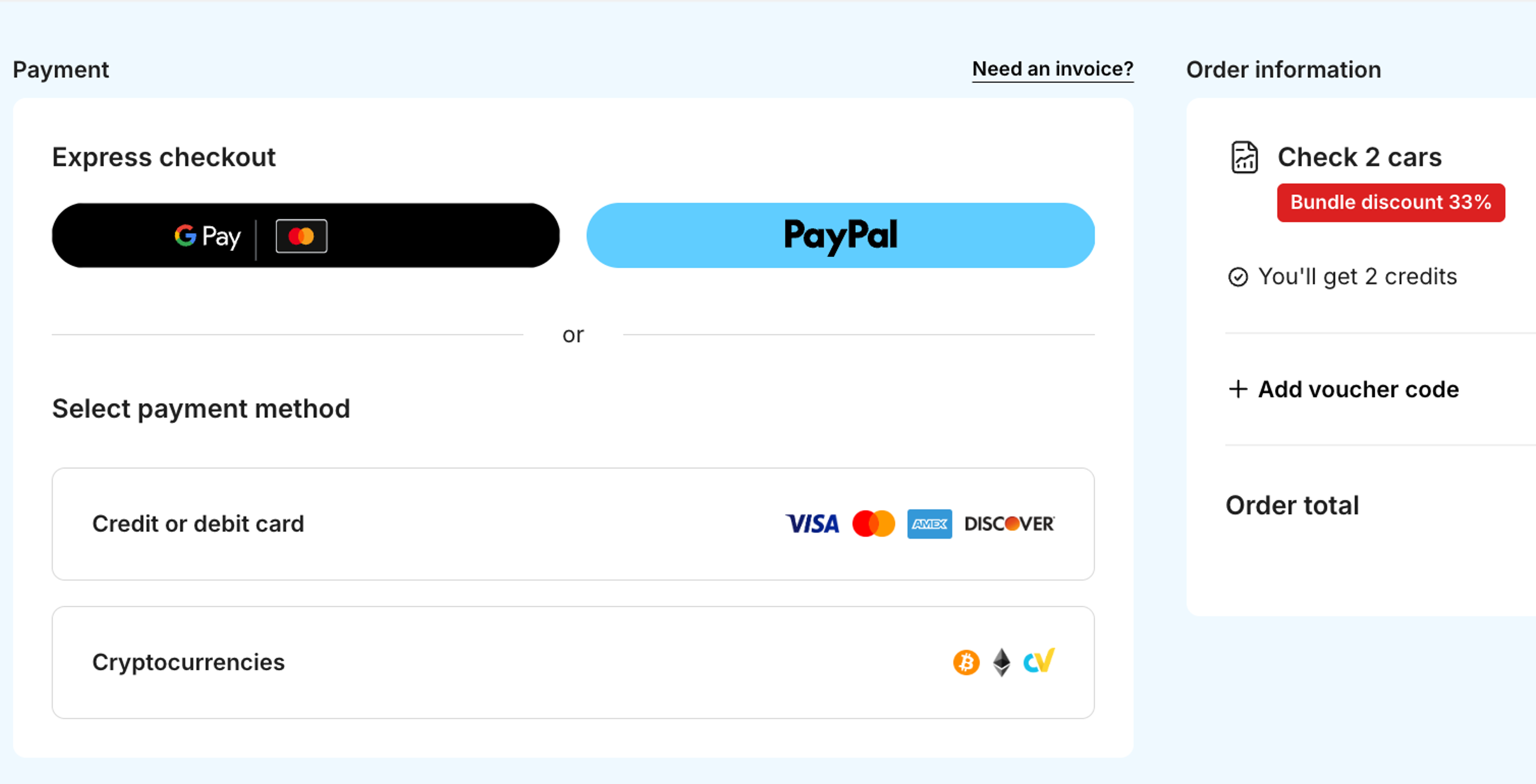payment methods