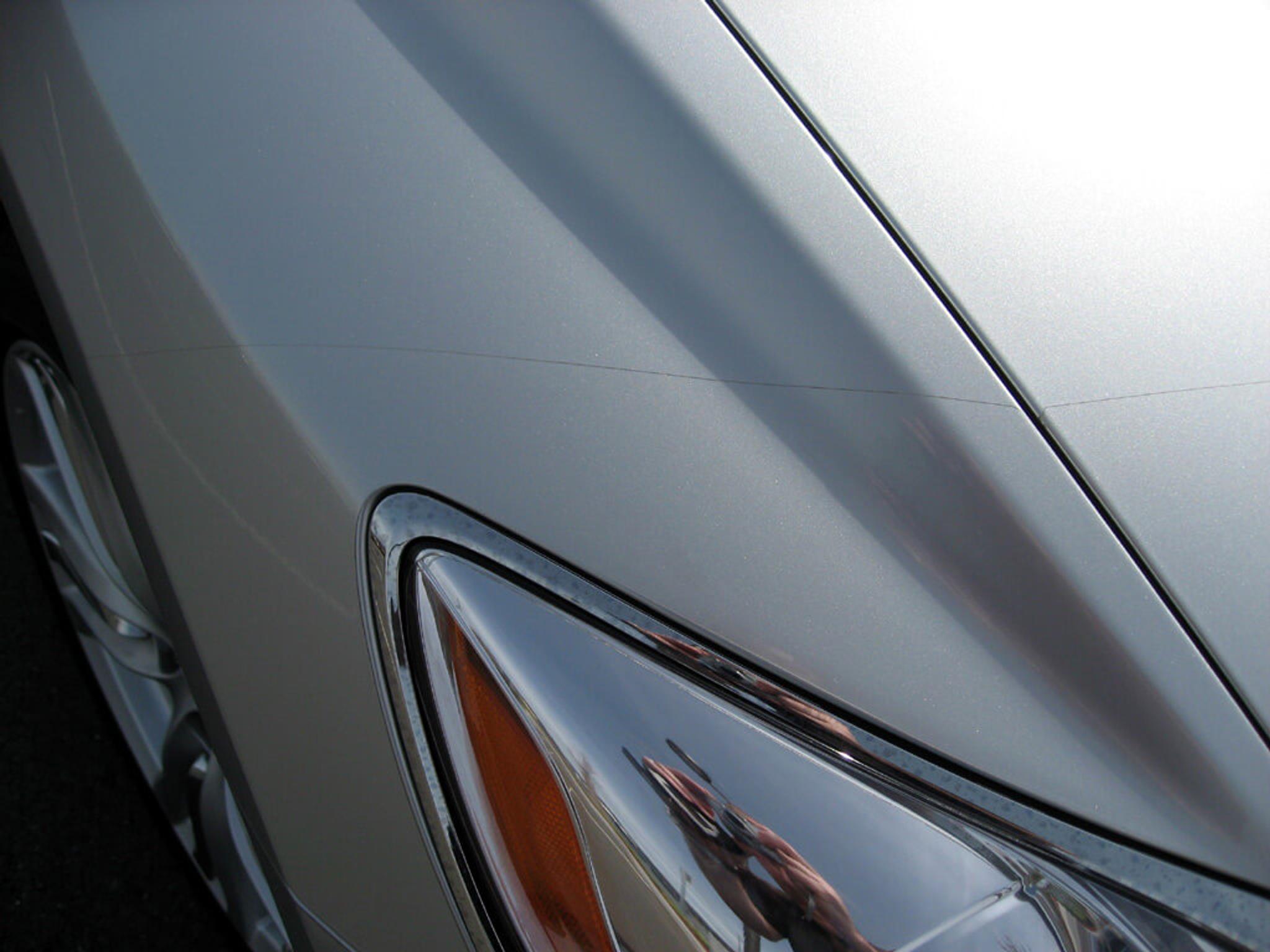 Lexus GS headlight and front with clear bra