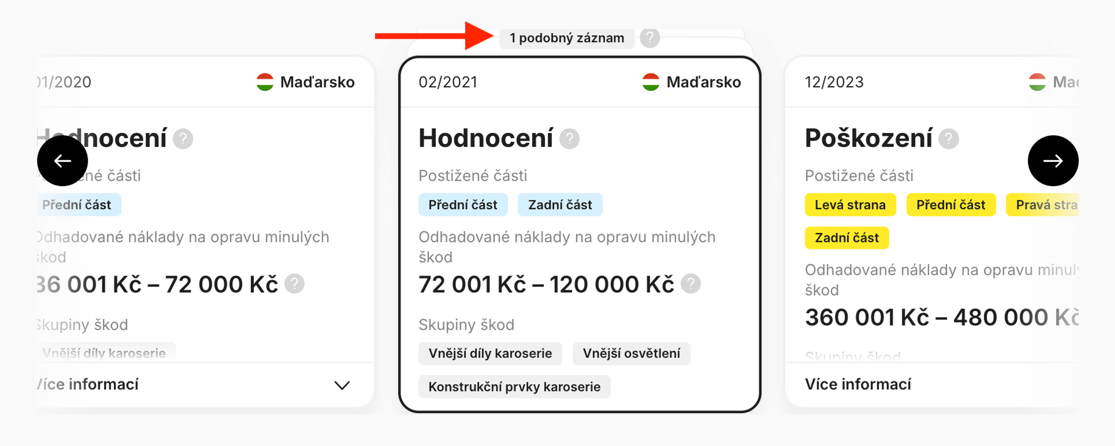 Podobné záznamy v sekci Poškození