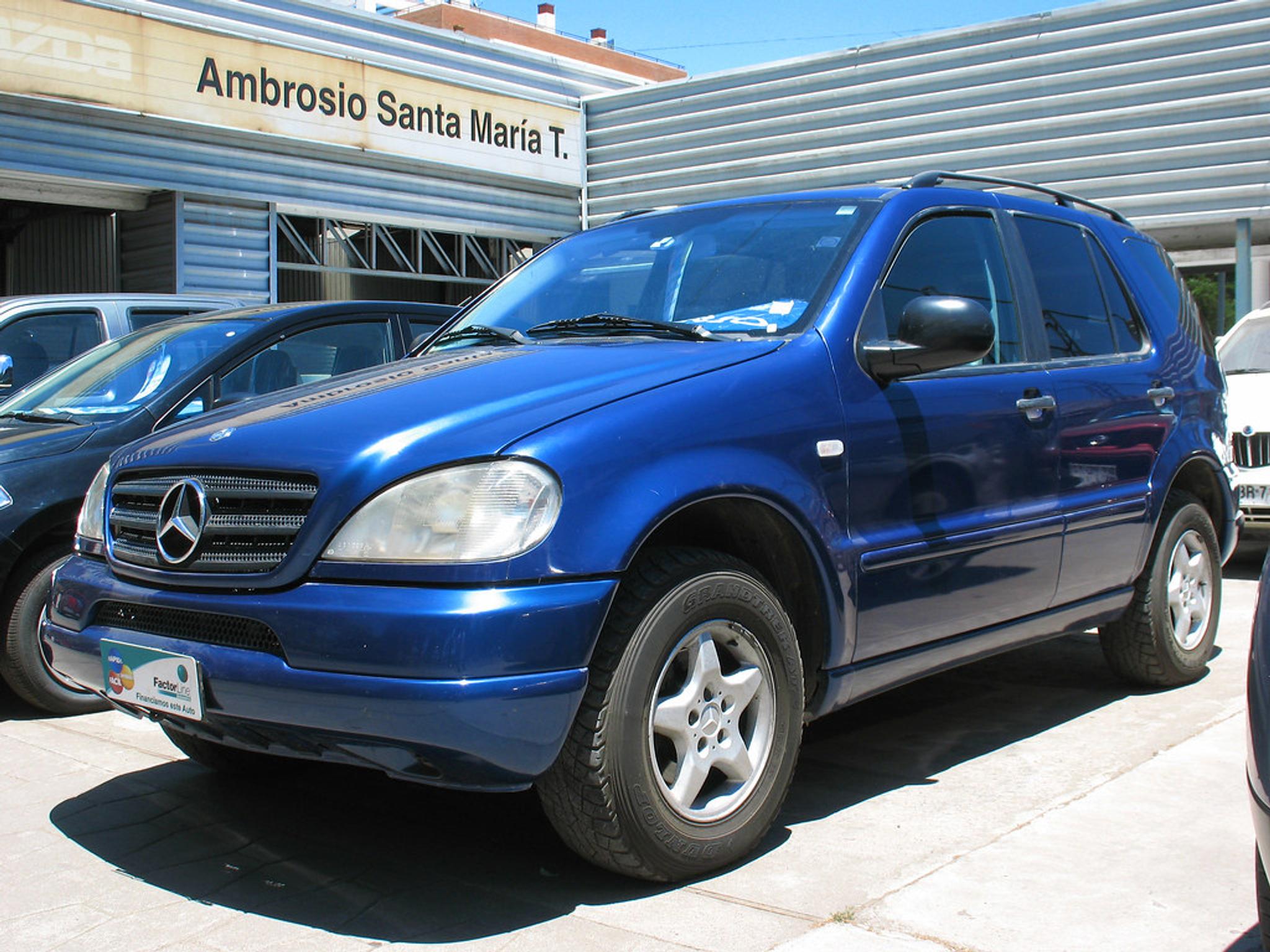 mercedes-benz ml, blue car, mercedes-benz, old mercedes, vehicle in a parking lot, parked car