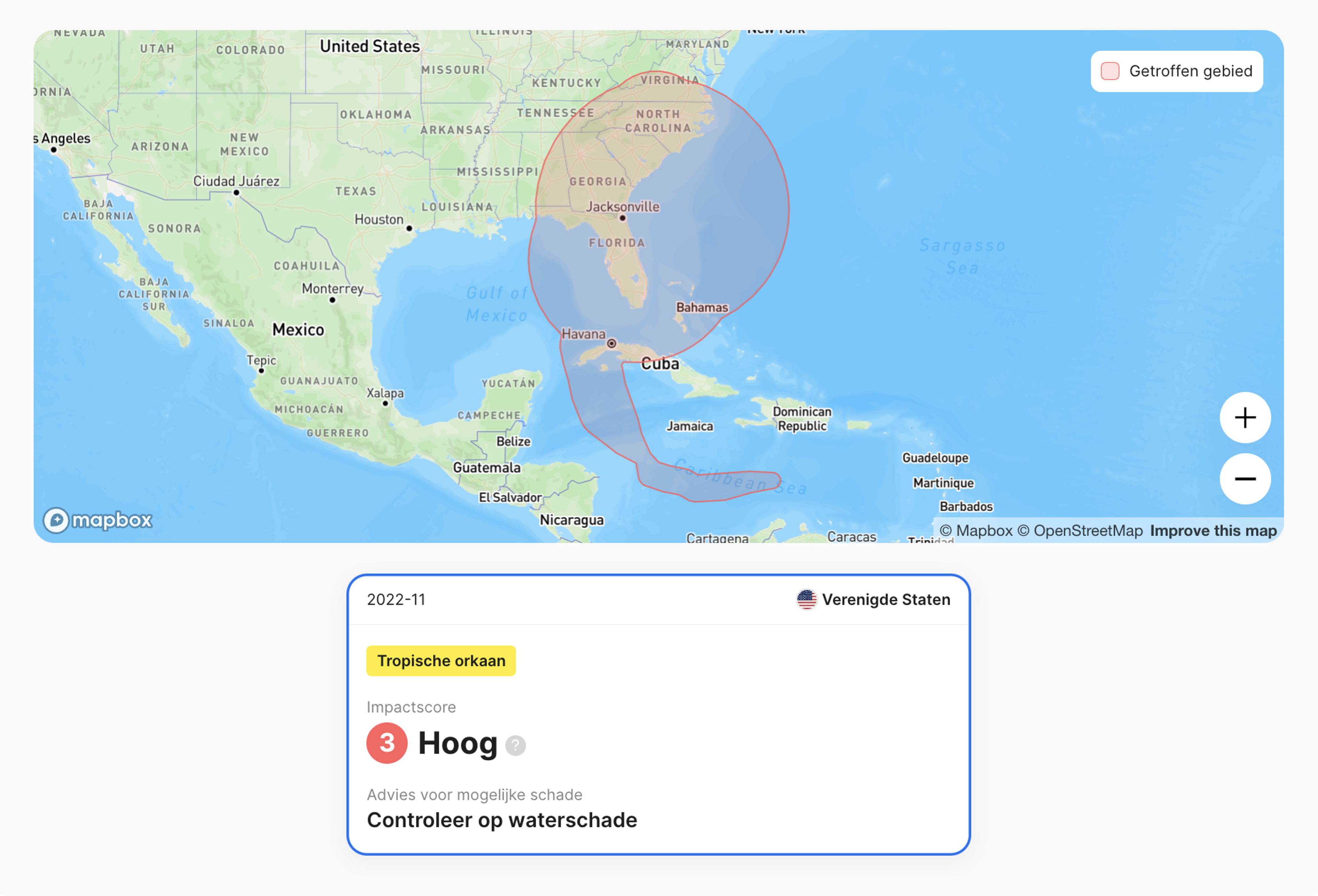 overstromingsschade gedetecteerd in carVertical-rapport