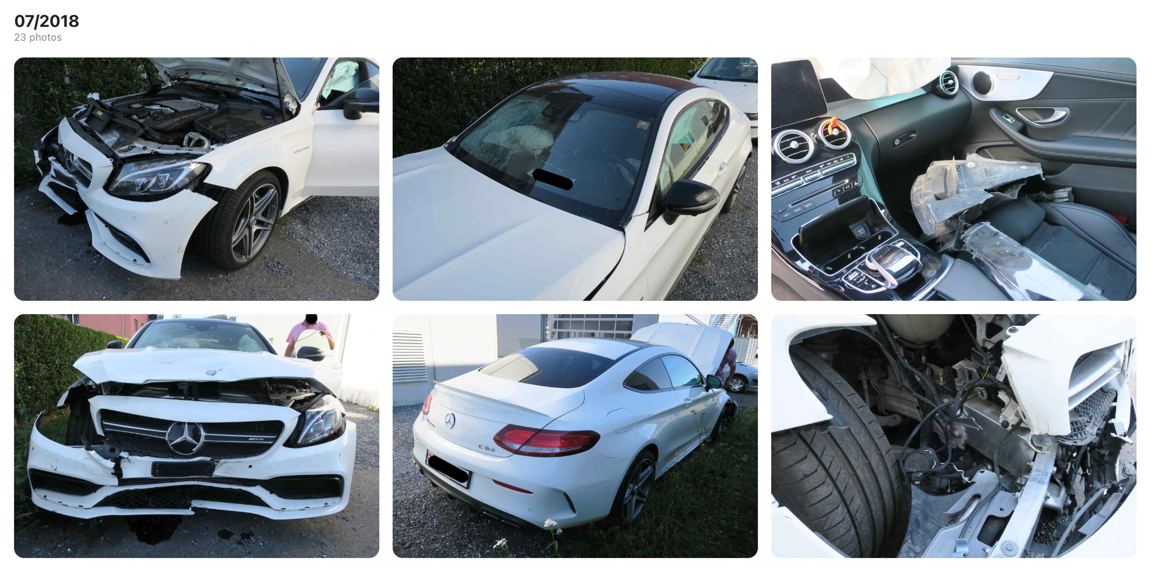 Mercedes-Benz collision photos