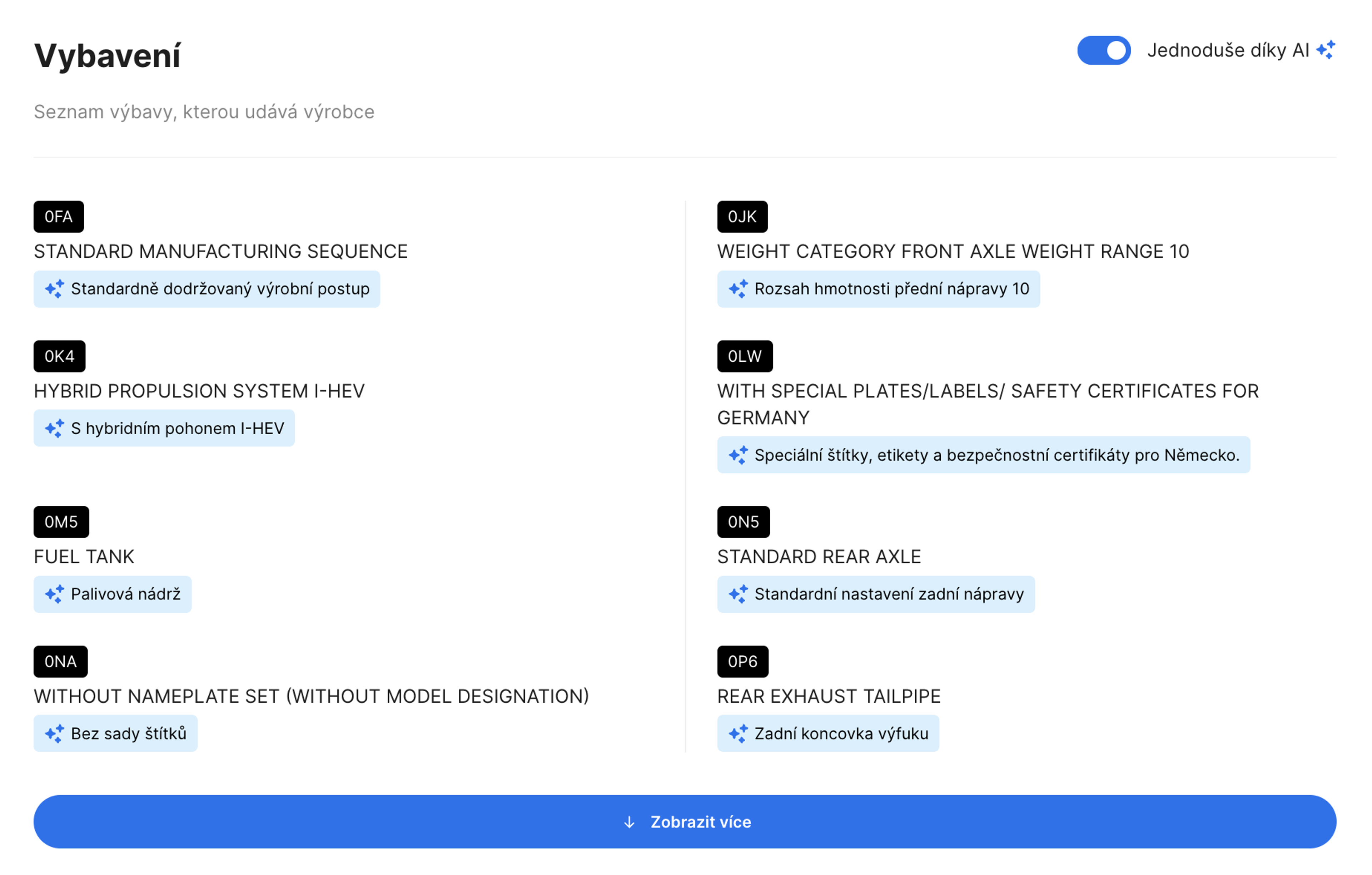 Zjednodušte pomocí funkce AI v přehledu carVertical