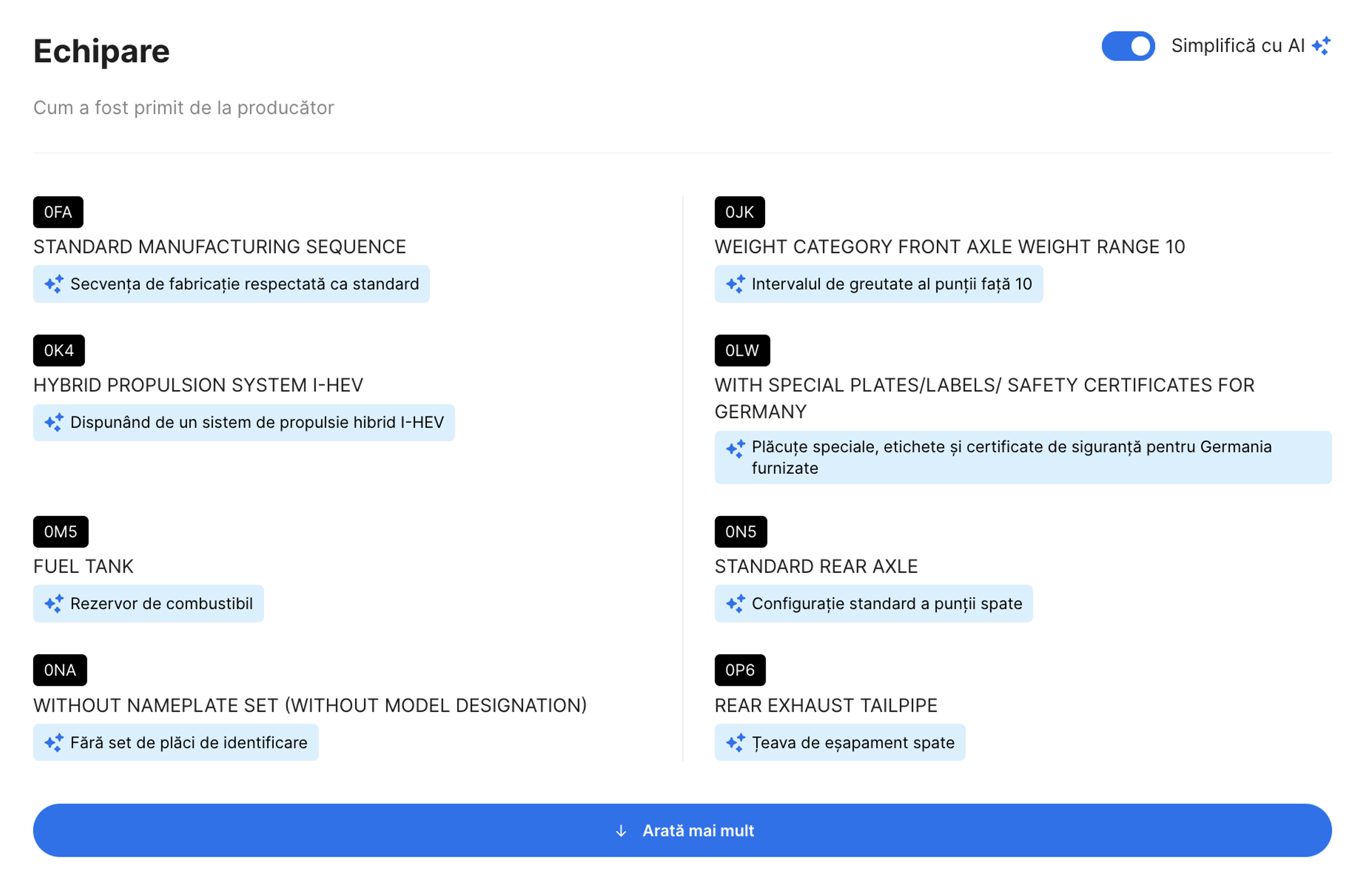 Simplificați cu funcția AI din raportul carVertical