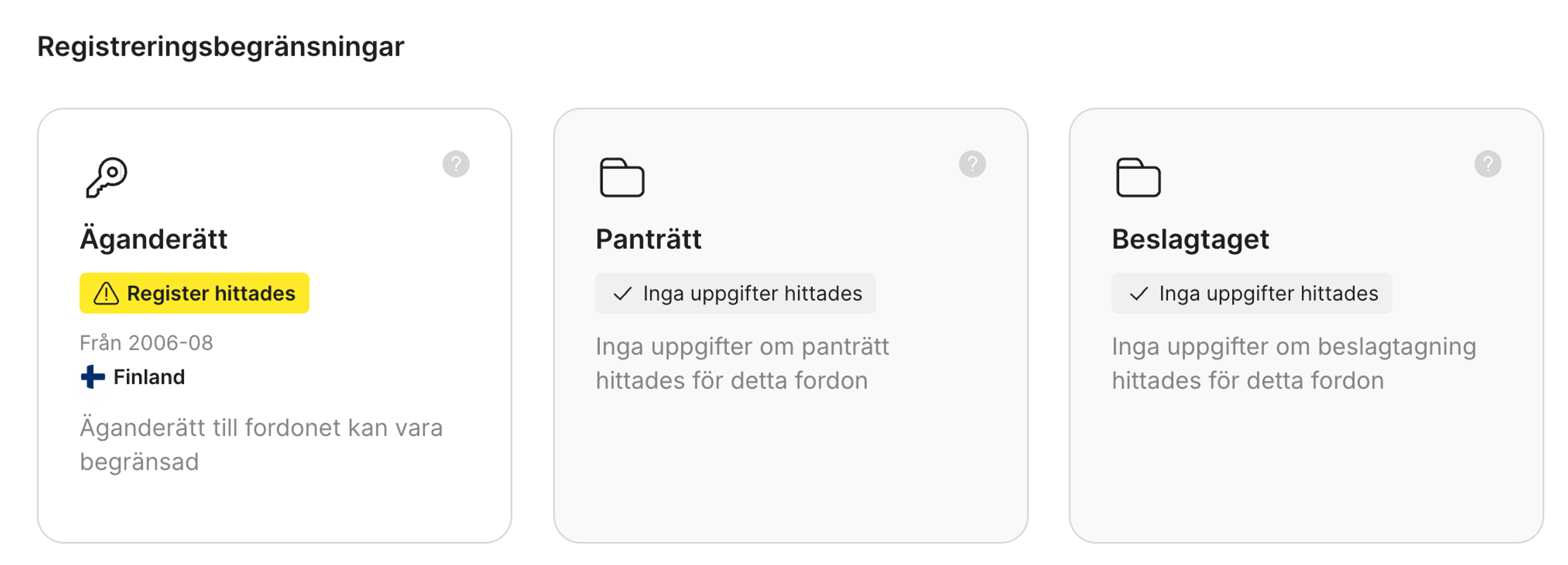 Registreringsbegränsningar