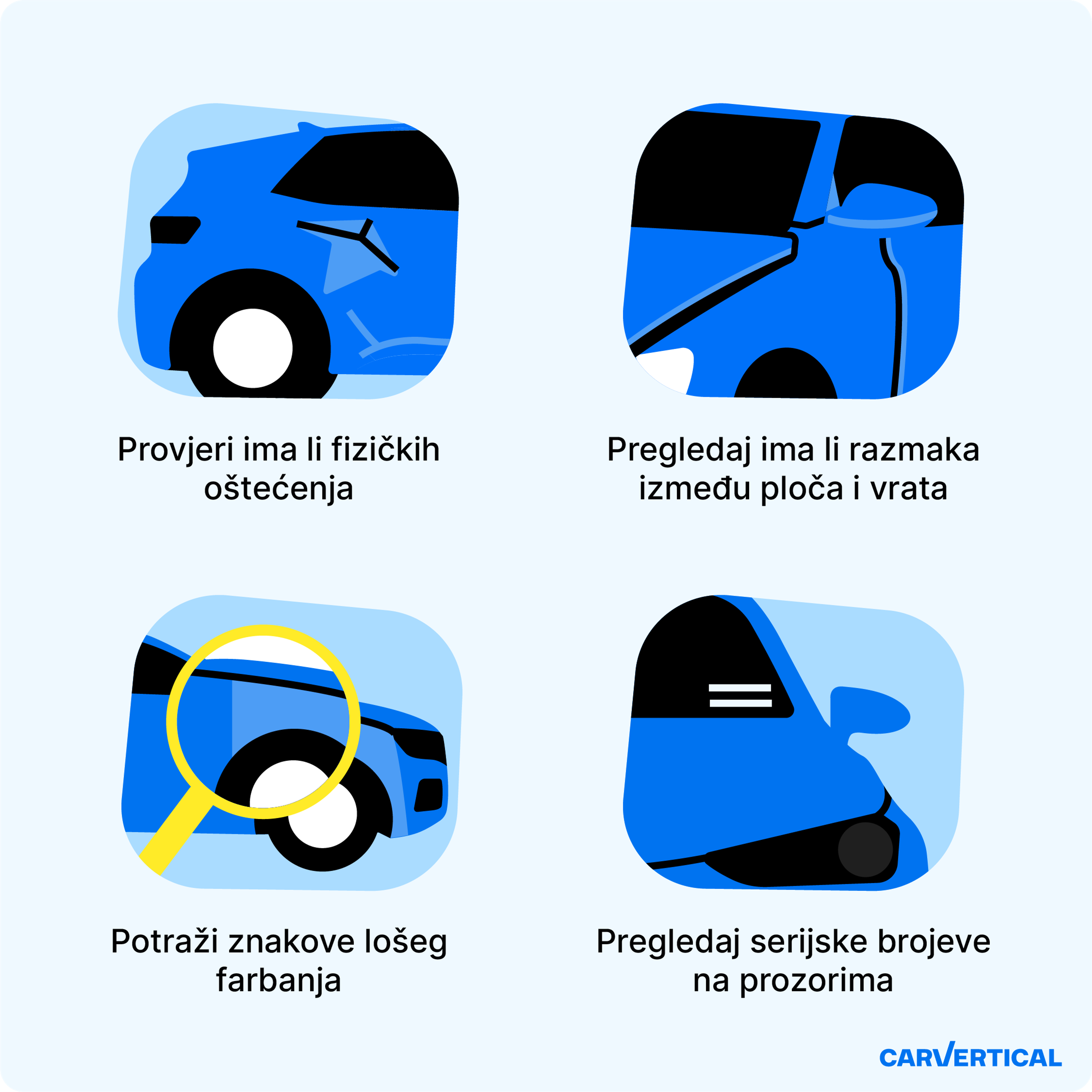 Kako provjeriti automobil na vidljive oštećenja