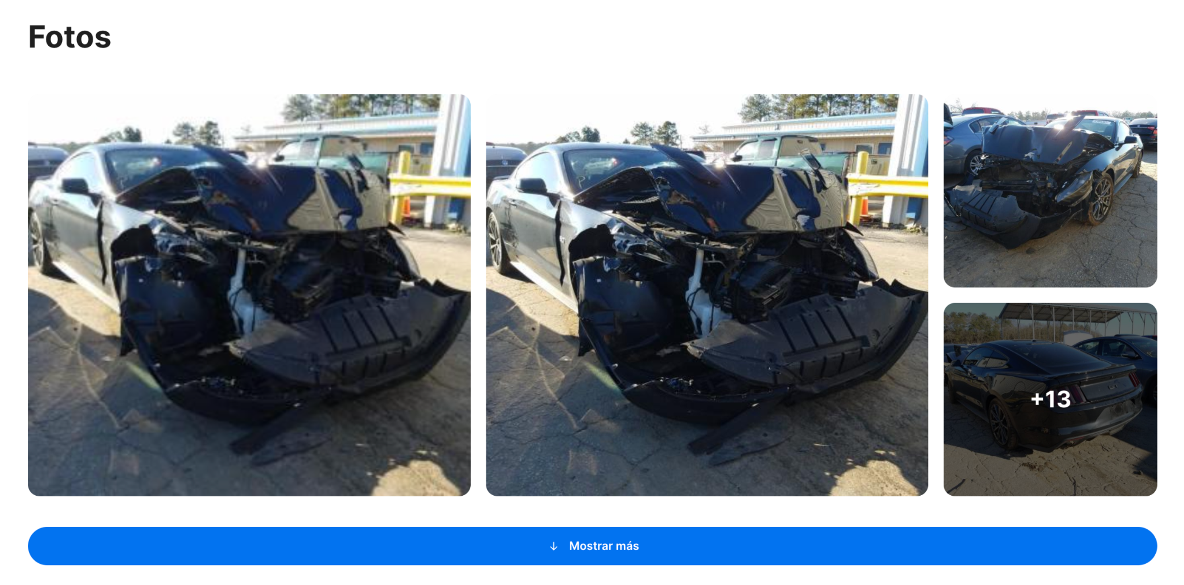 Coche averiado en el informe carVertical