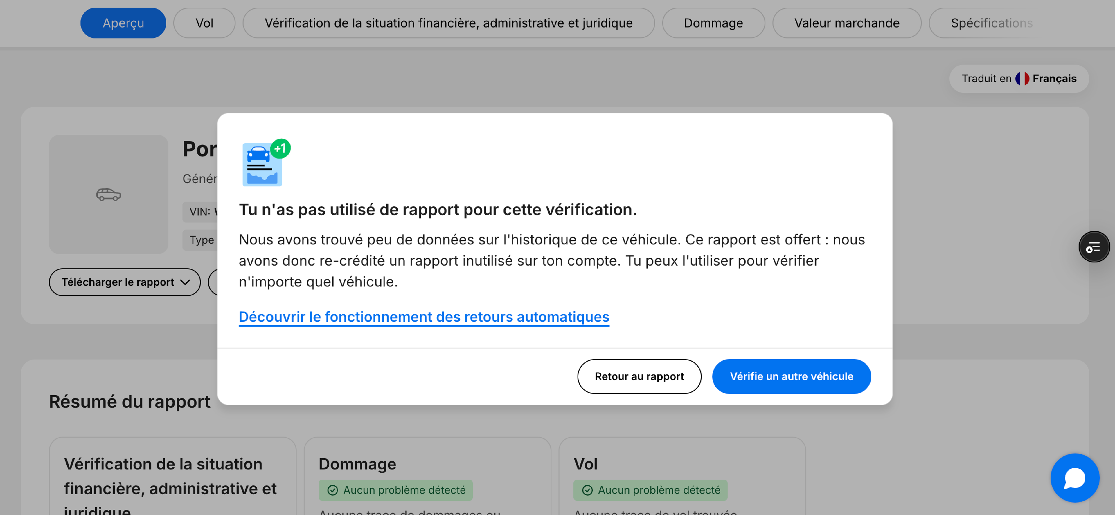 rapport de non-lieu