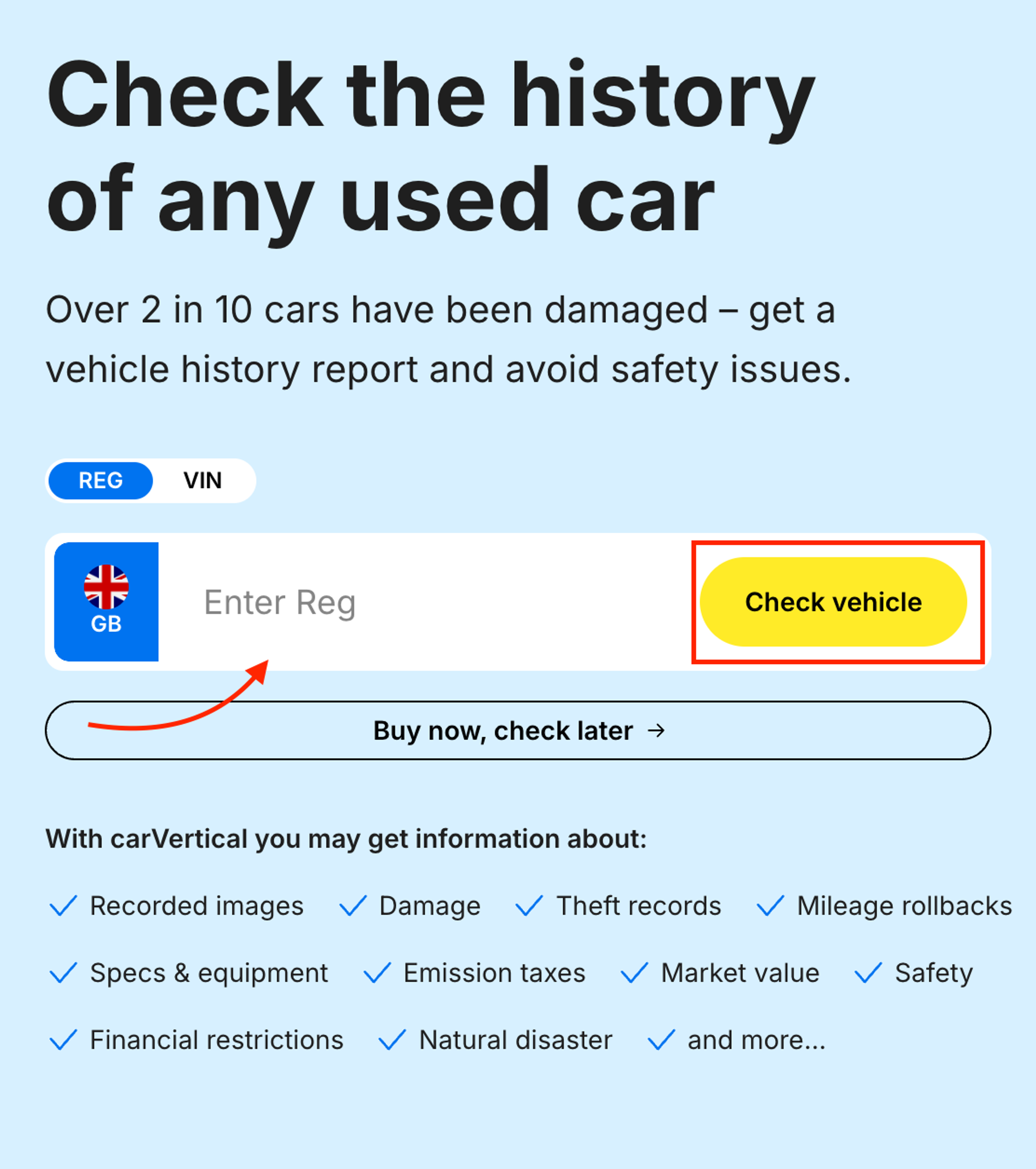 reg input field