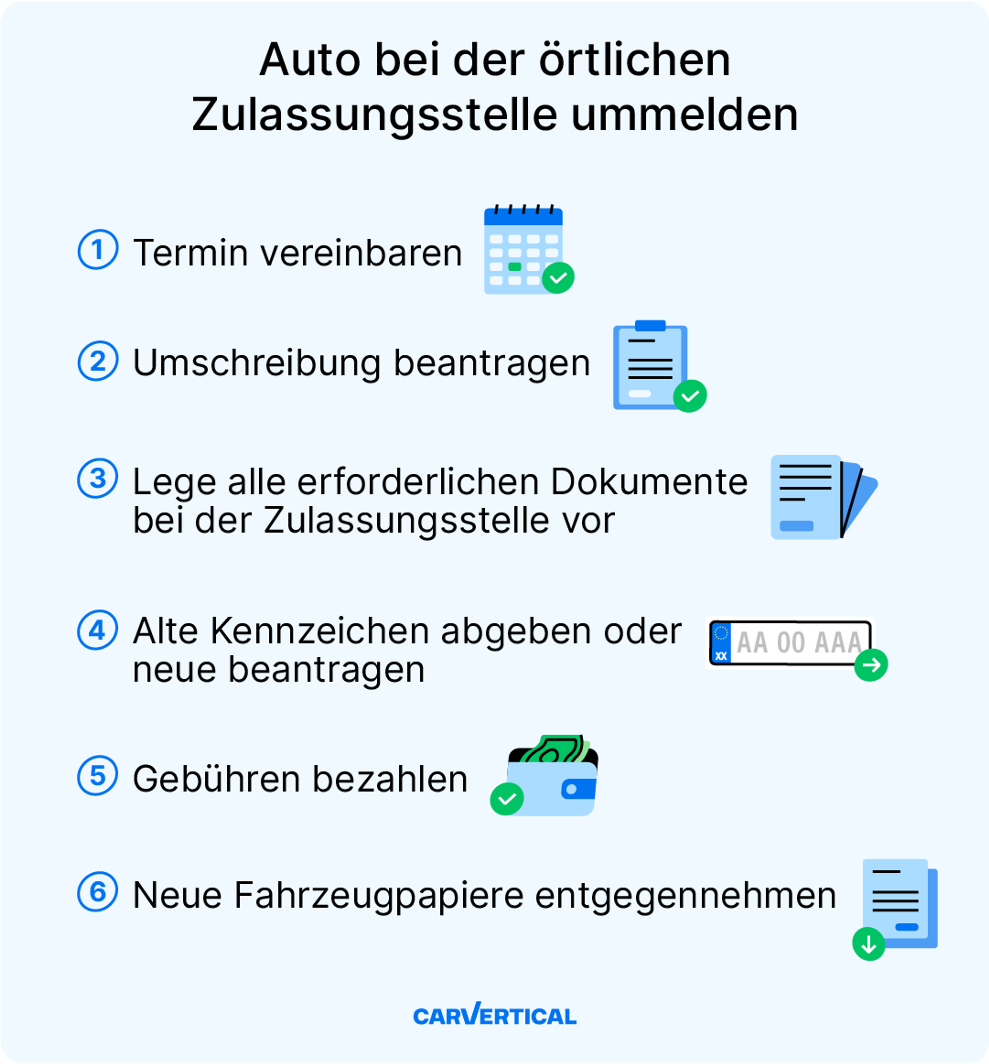 Auto bei der örtlichen Zulassungsstelle ummelden