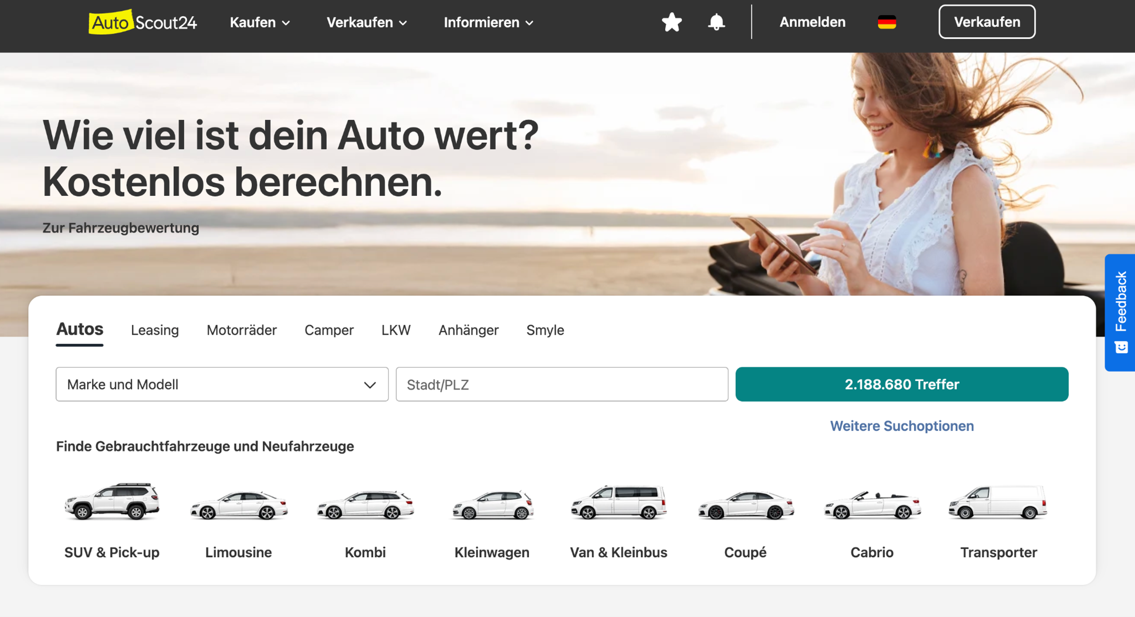 AutoScout14- Startseite