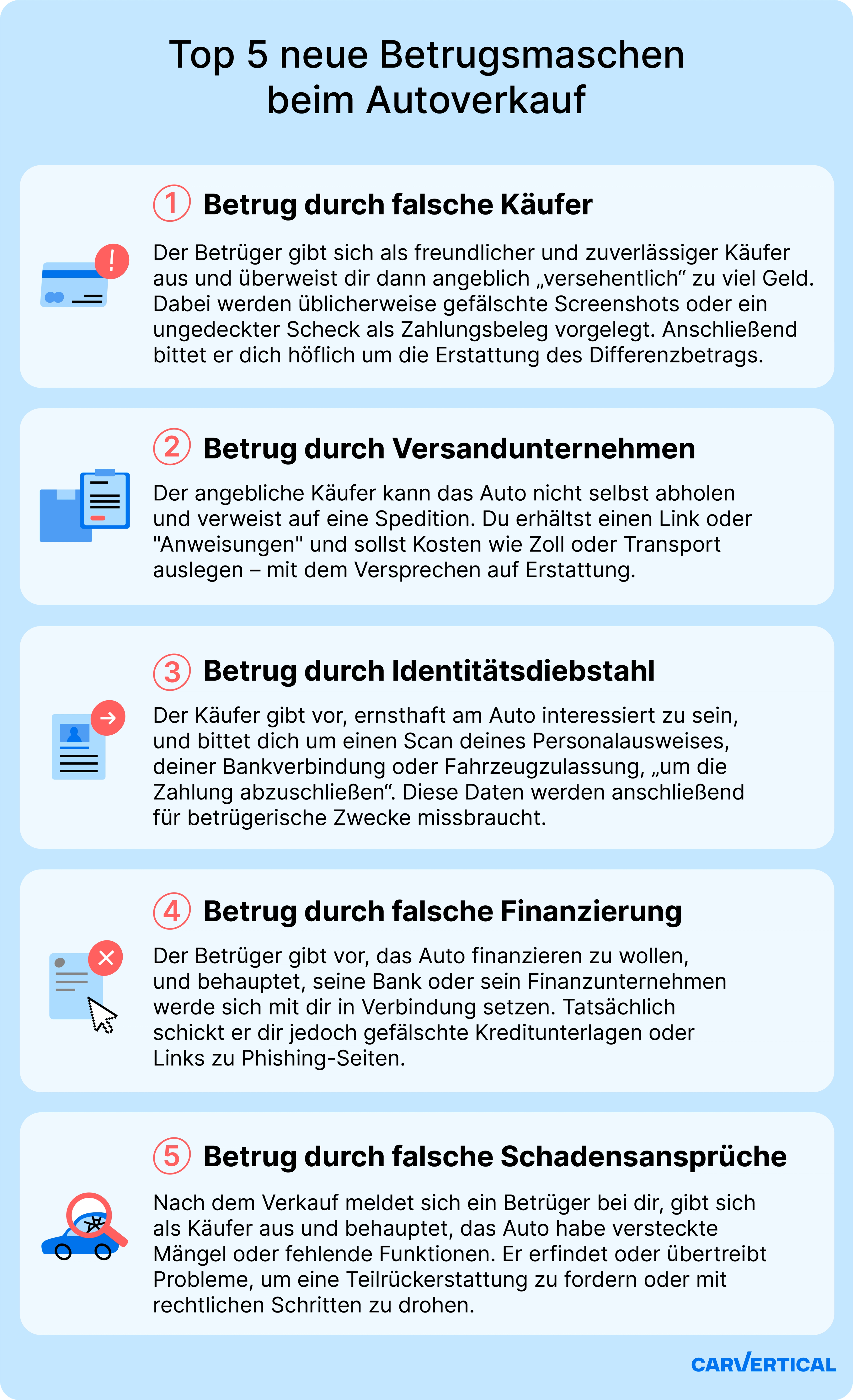 Top 5 neue Betrugsmaschen beim Autoverkauf