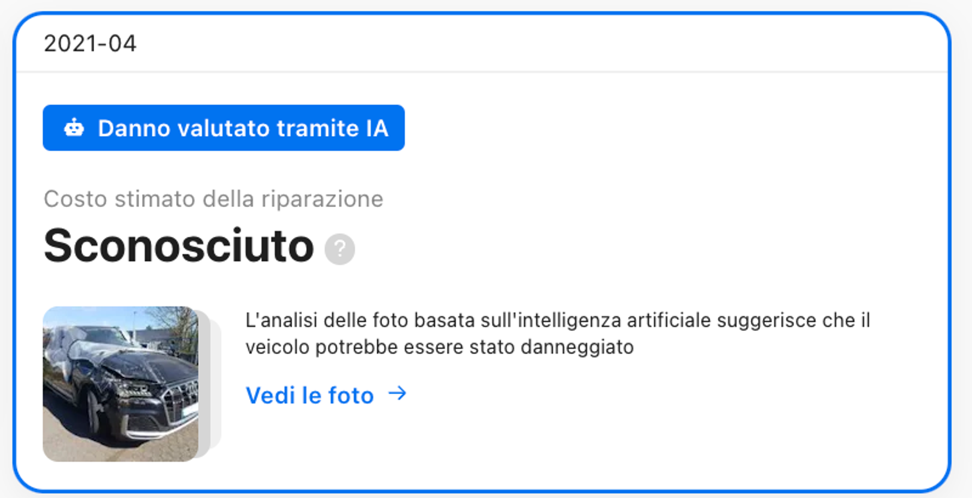 Informazioni sui danni dell'IA