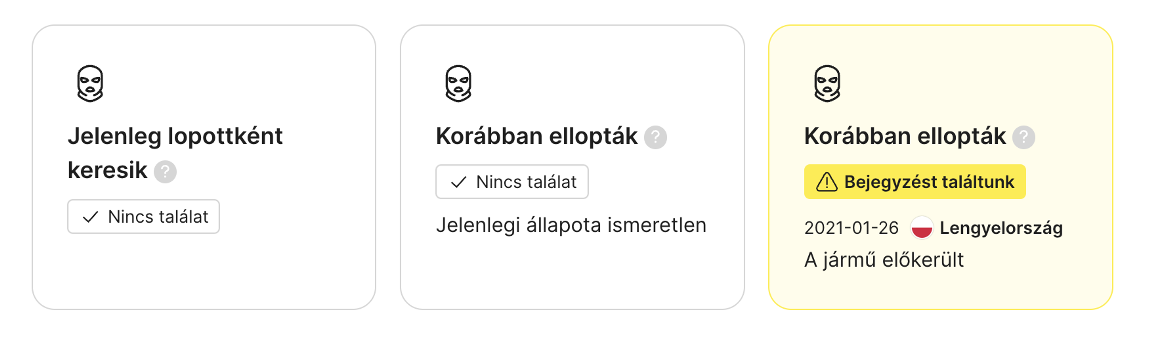 jármű állapota