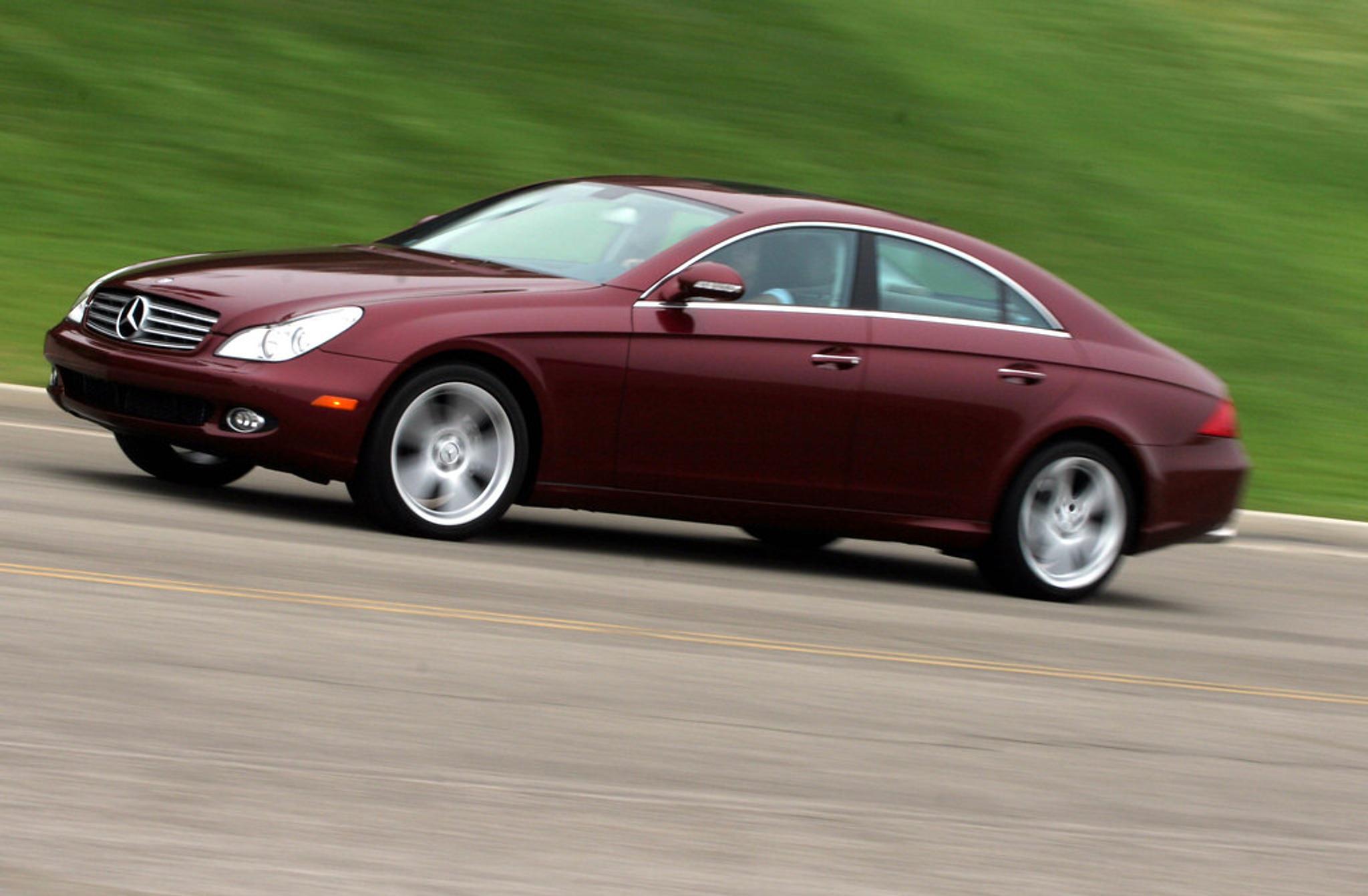 Bordeaux Meredes CLS on the move