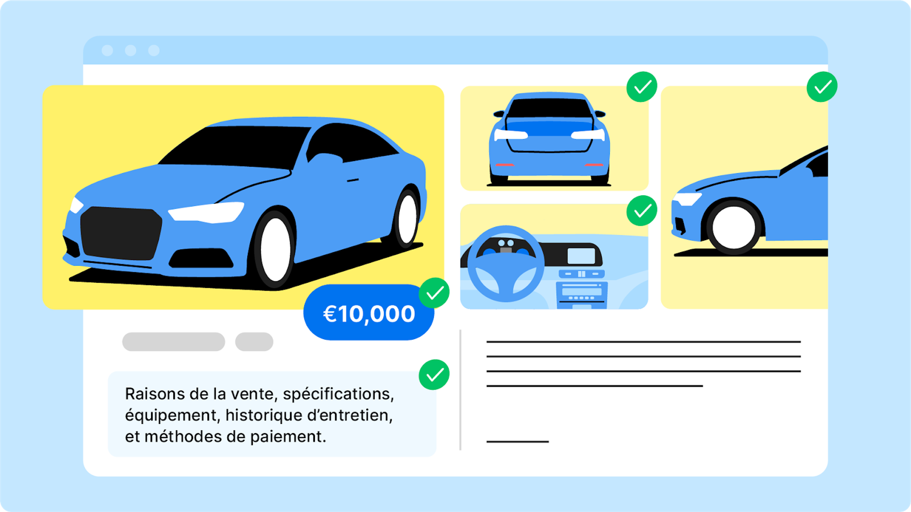 Que faut-il inclure dans une petite annonce automobile