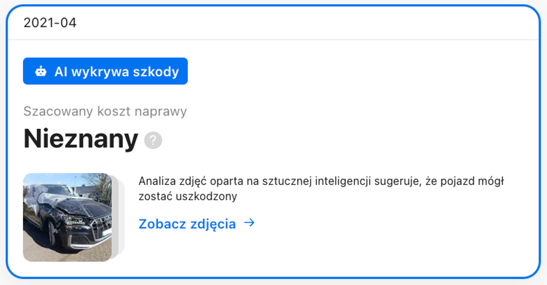 Wgląd w obrażenia AI