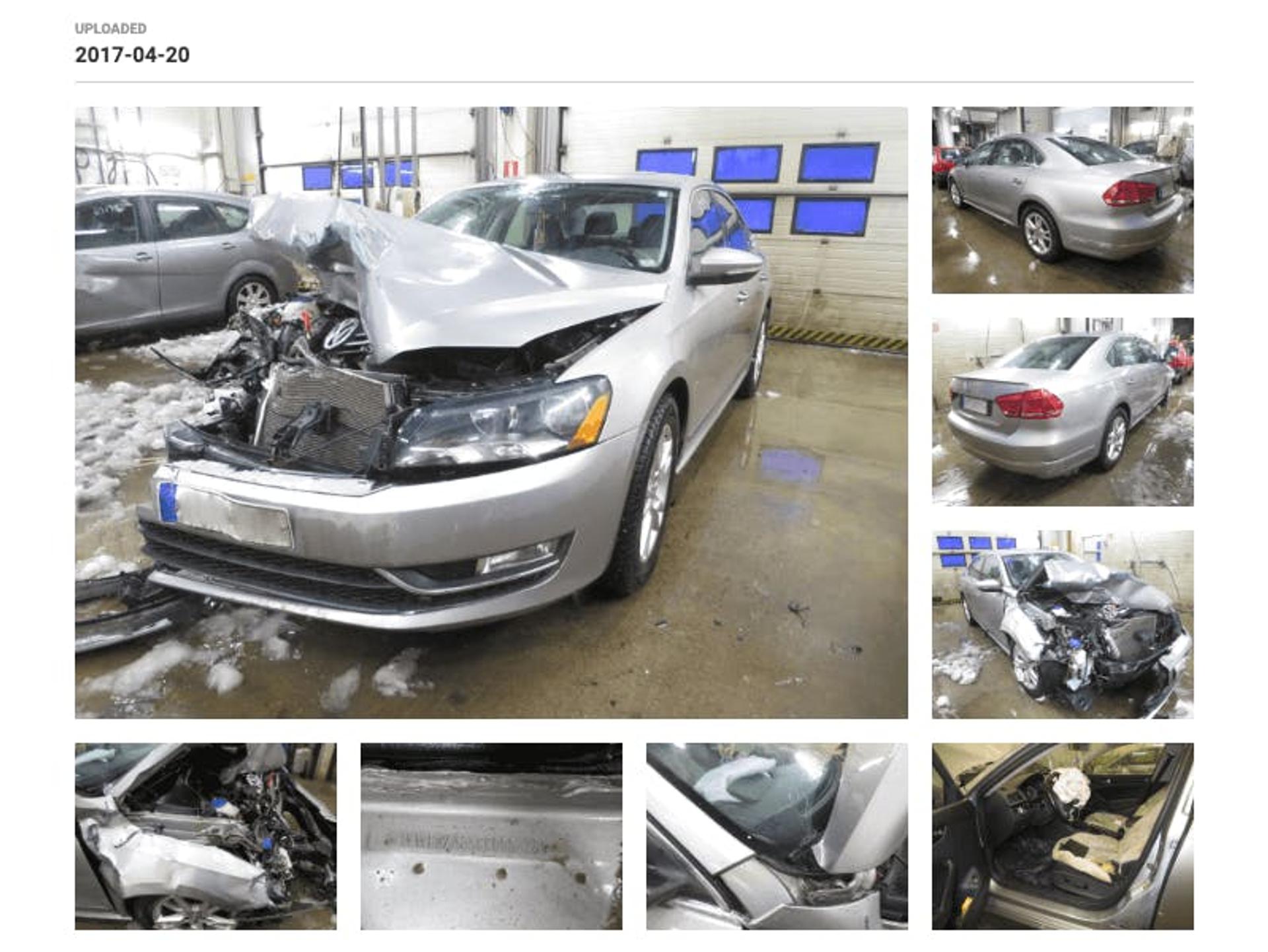 Photos of damage car