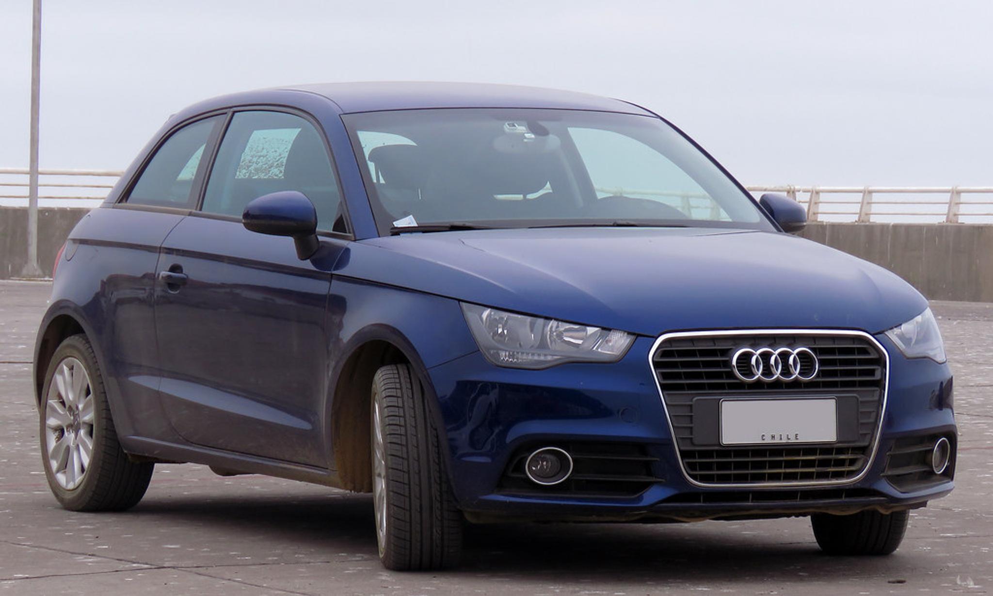 Blue Audi A1 front