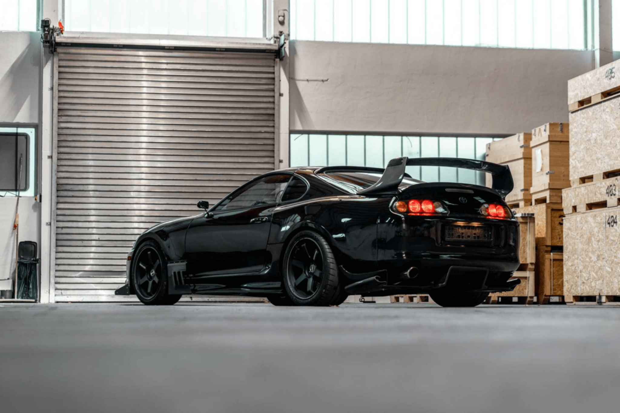 Toyota Supra black car tuning