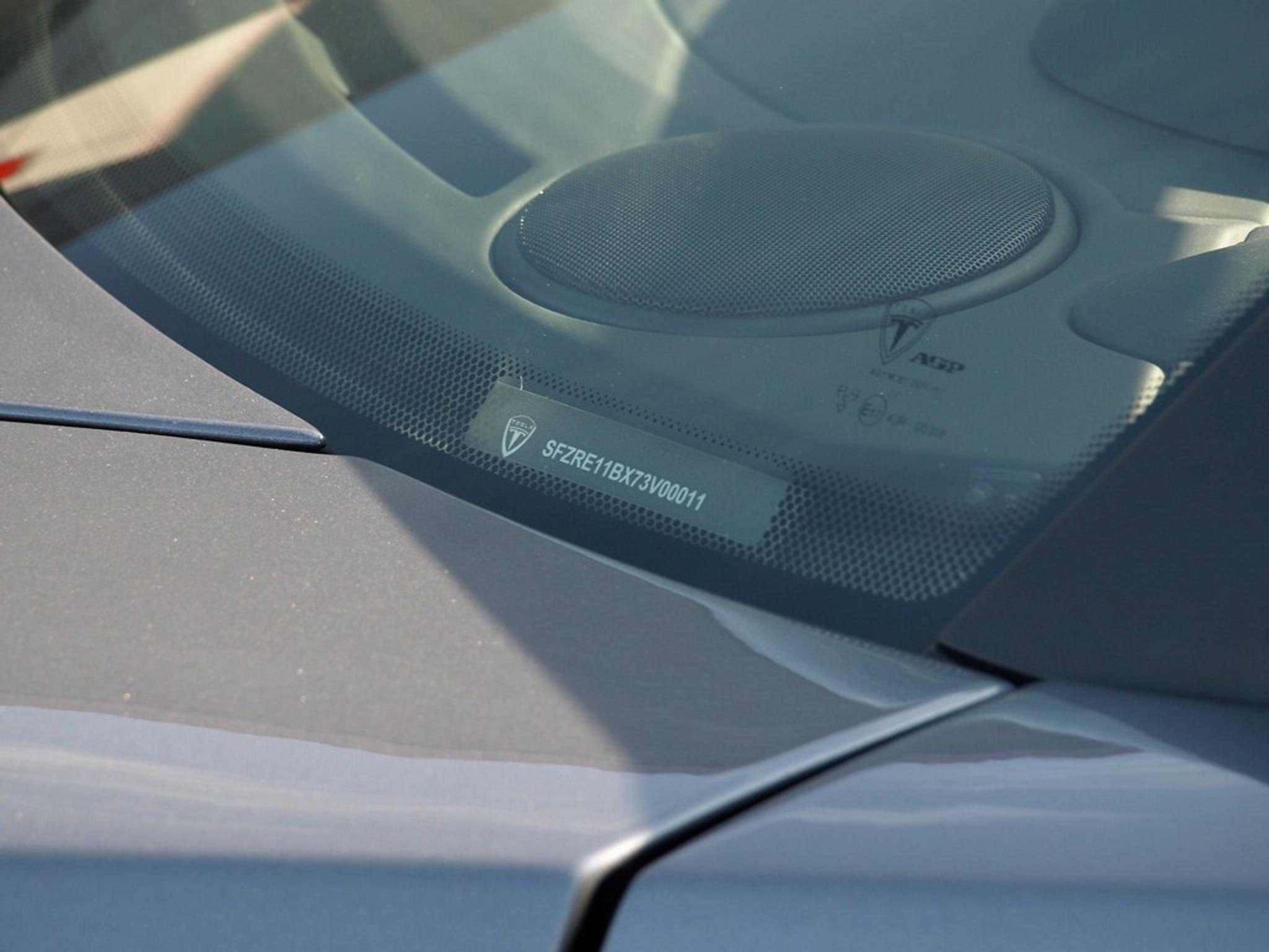 VIN number behind the windshield