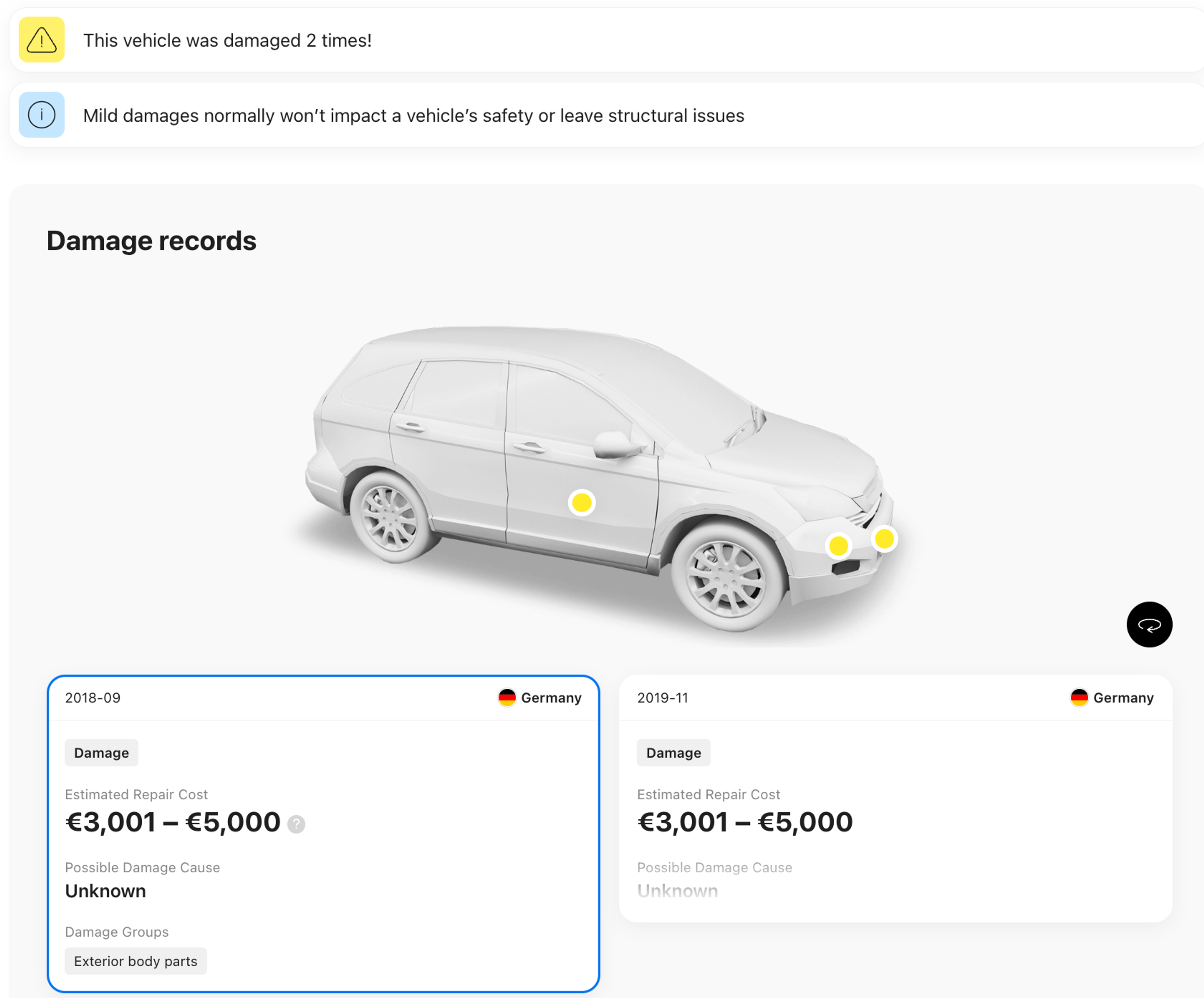 car damage report