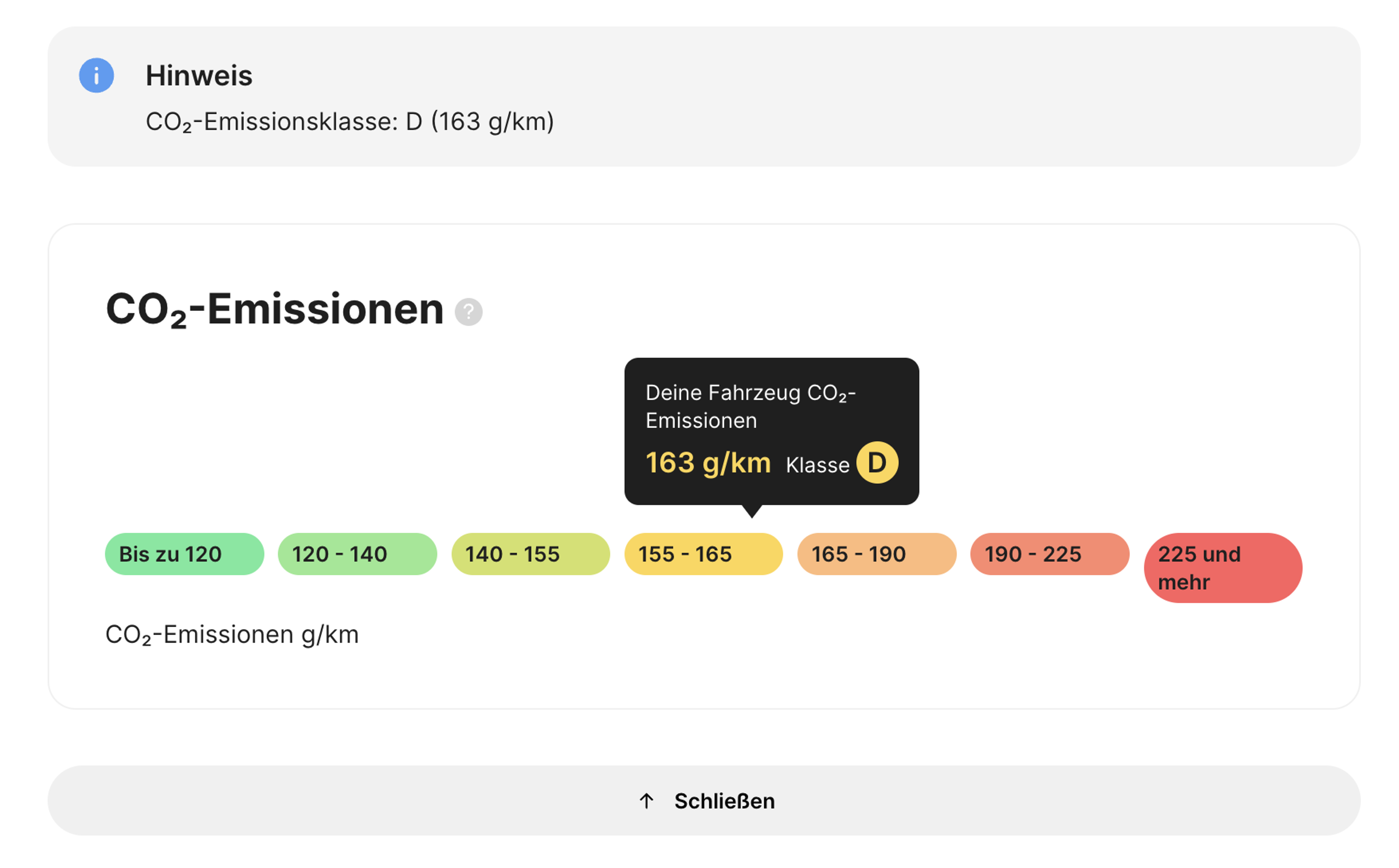 Steuerklasse im carVertical-Bericht