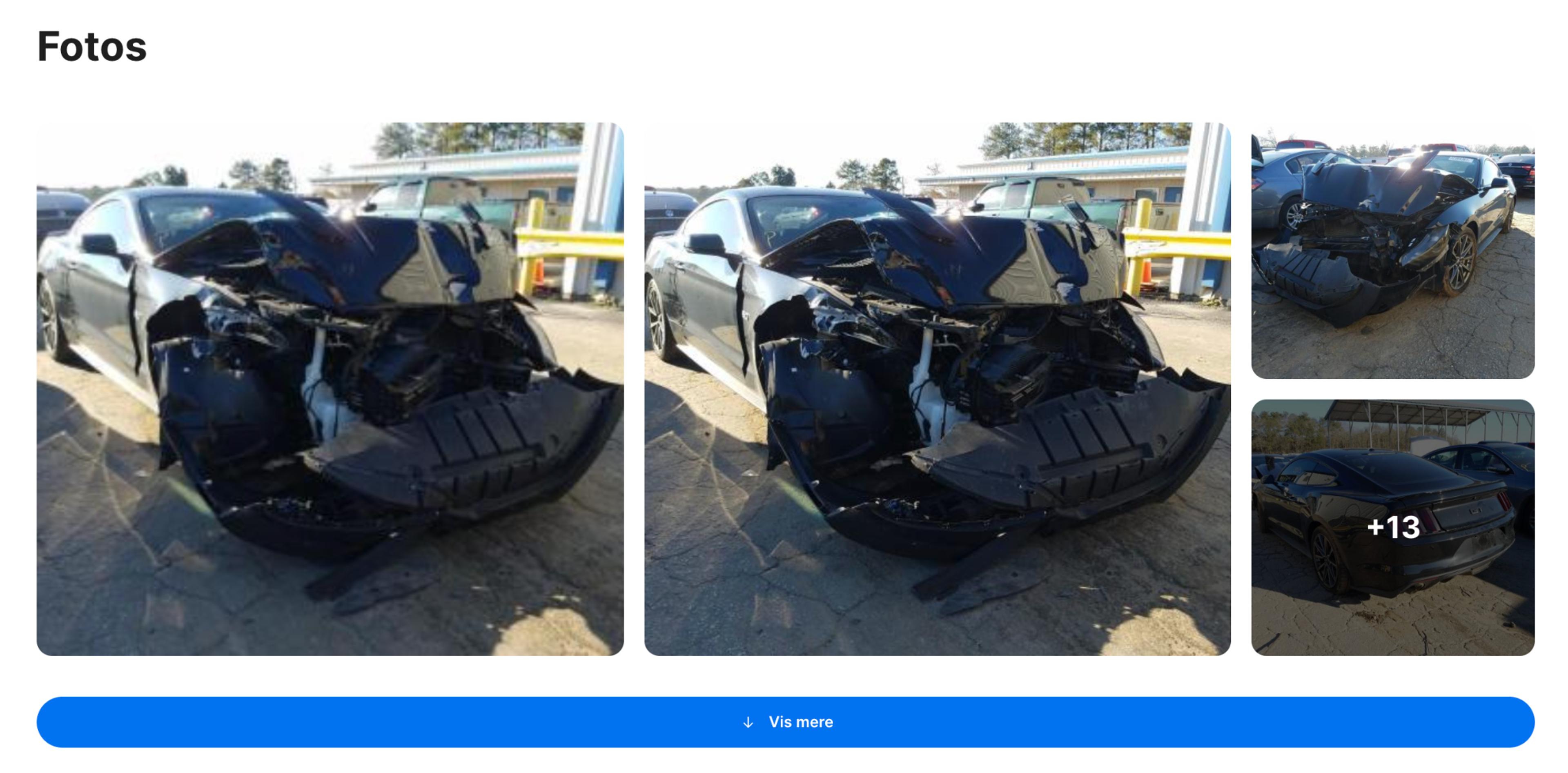 beskadiget bil i "carVertical" rapport