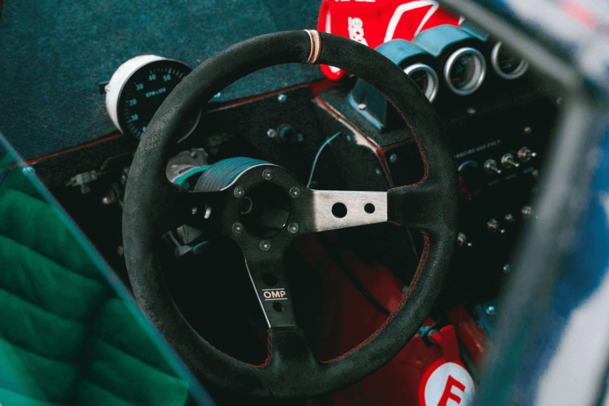performance steering wheel and dashboard