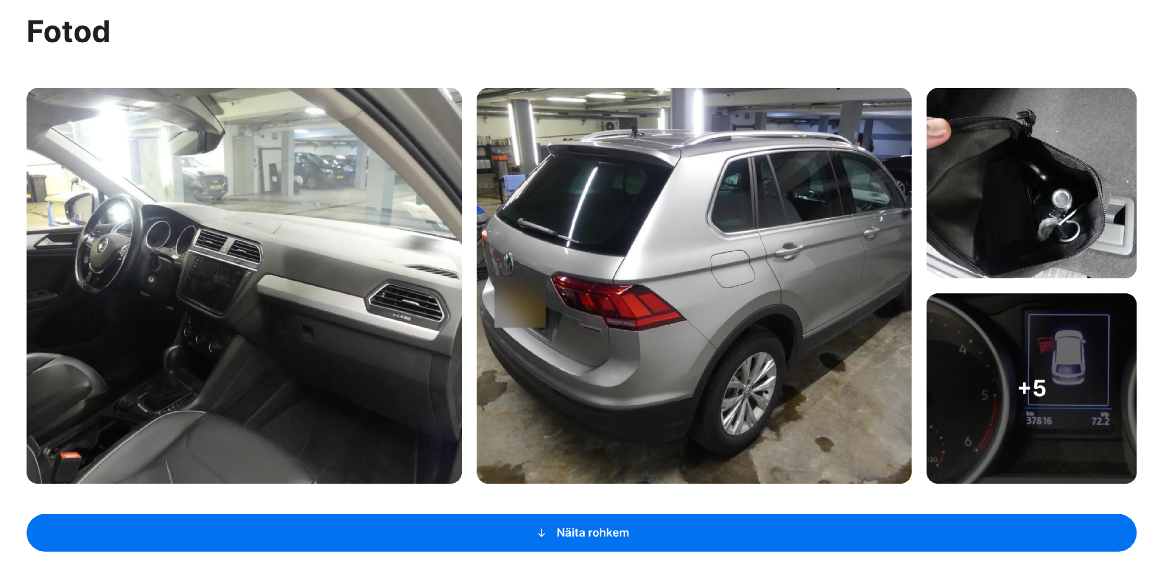 Fotode jaotis aruandes "carVertical"