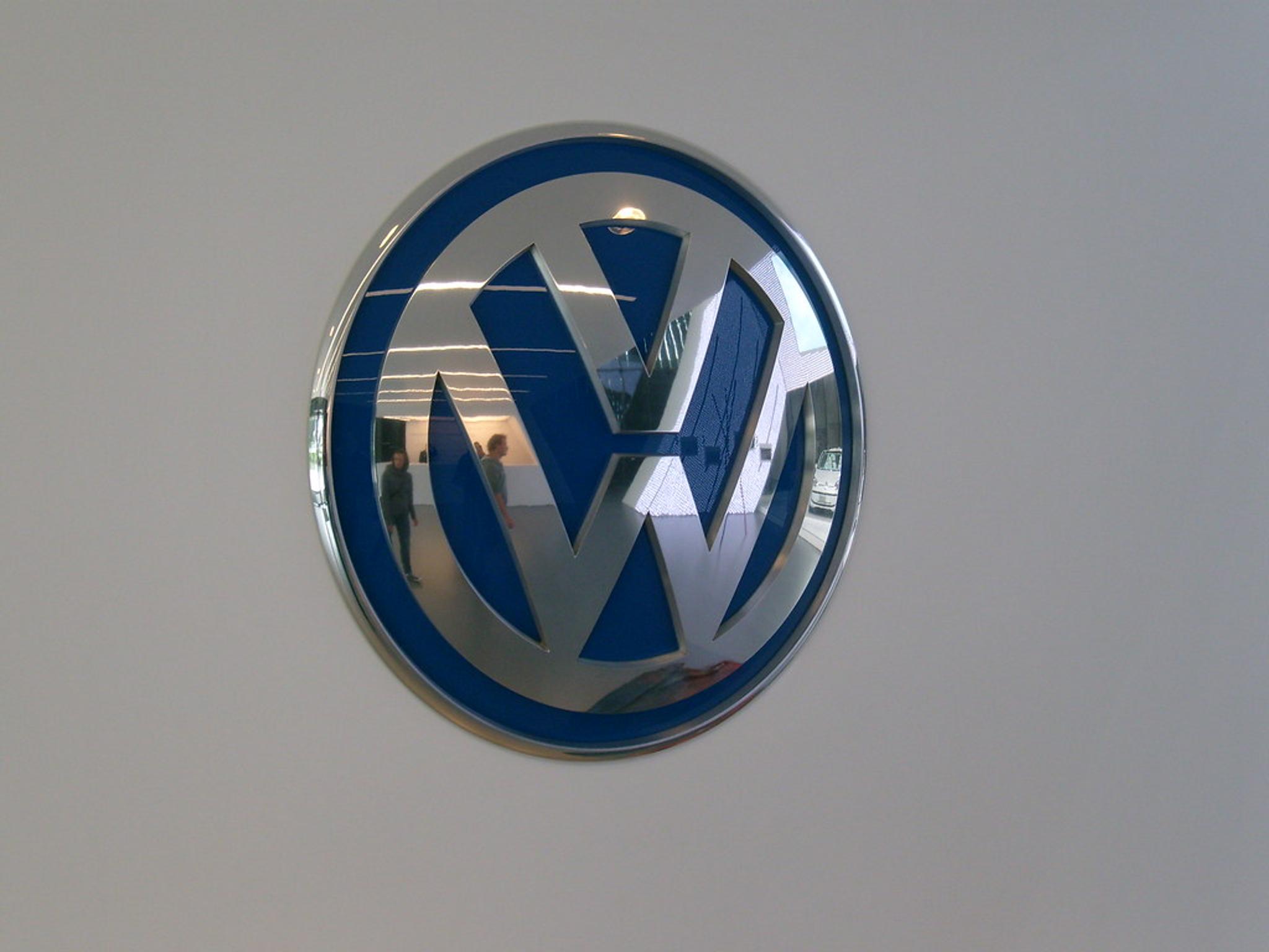 Blue Volkswagen badge