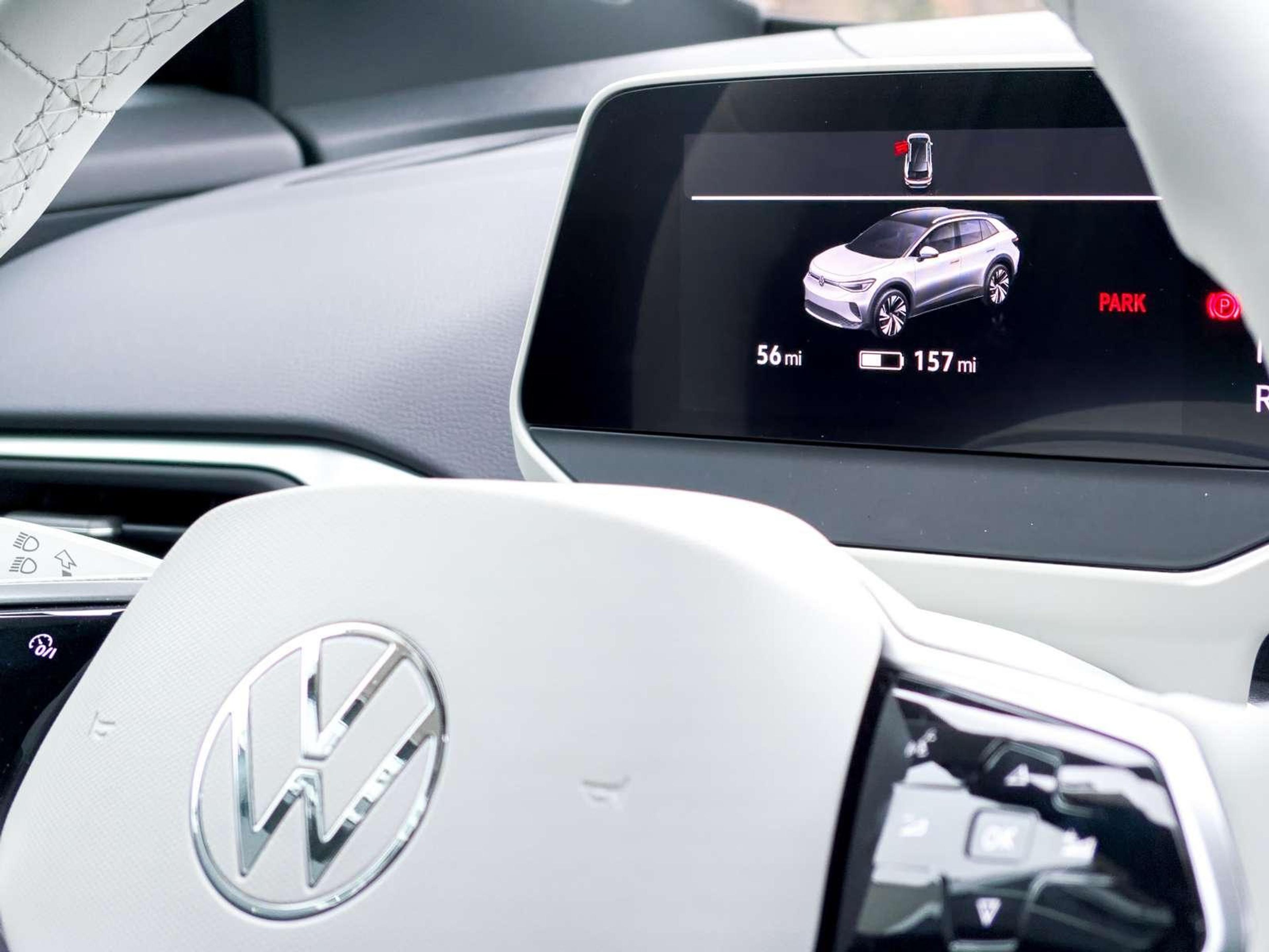 VW electric car dasboard range