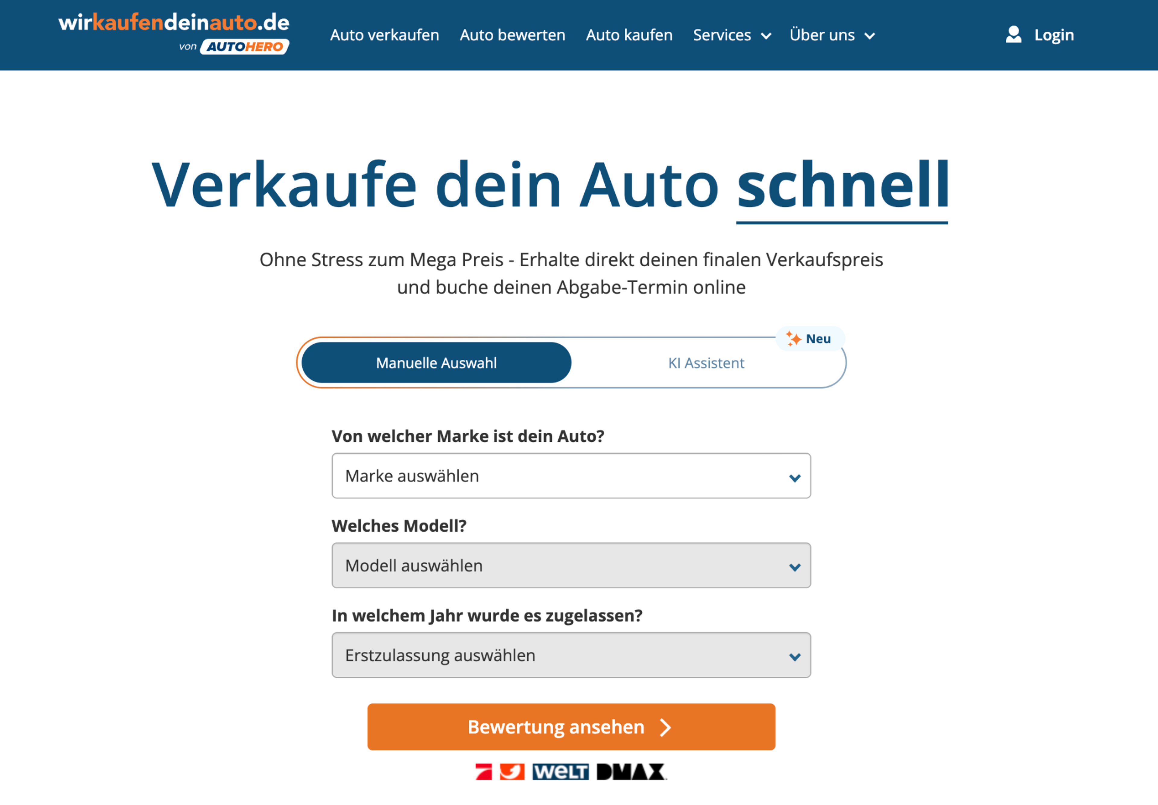 wirkaufendeinauto.de Startseite