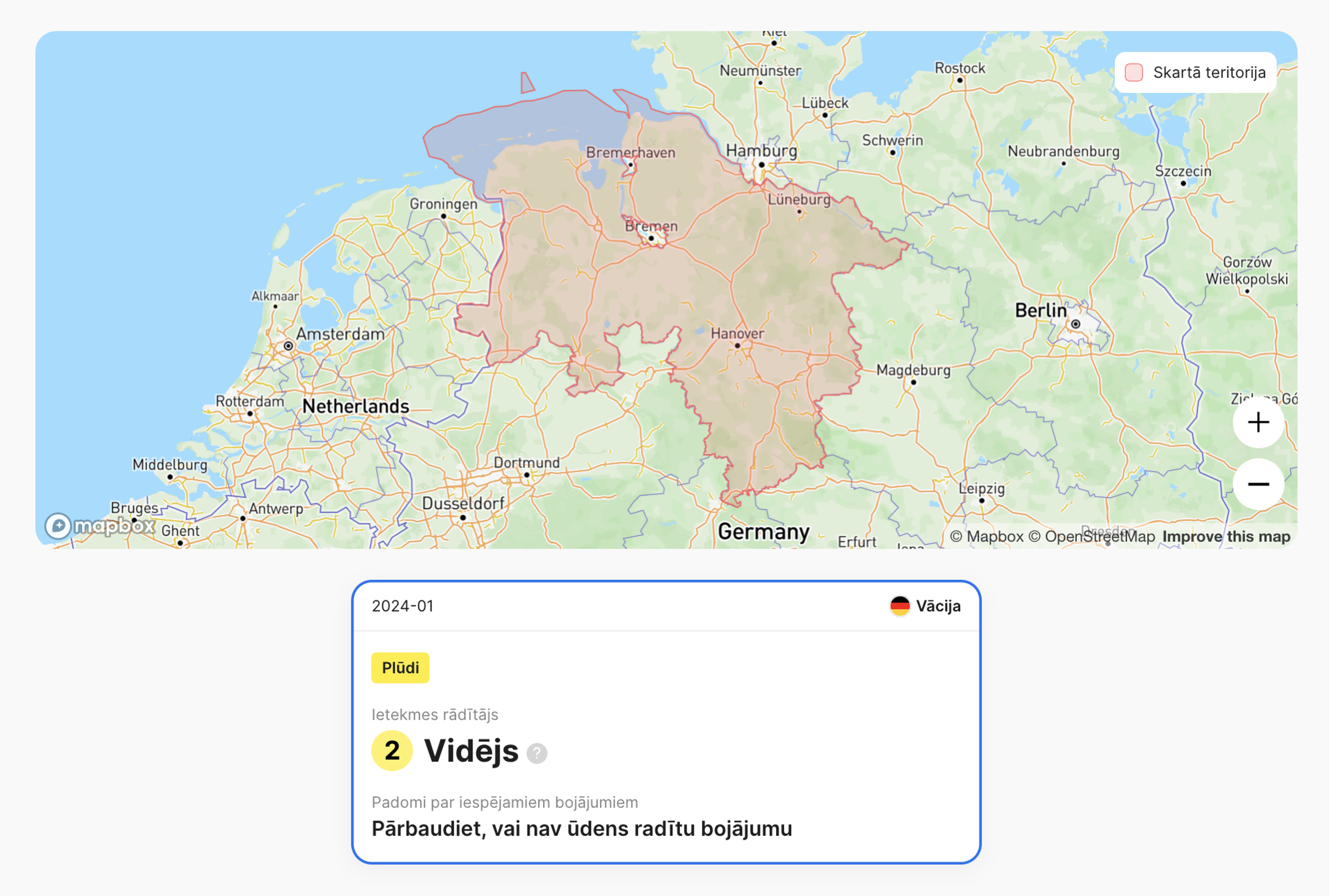 carVertical ziņojumā konstatēti plūdu bojājumi
